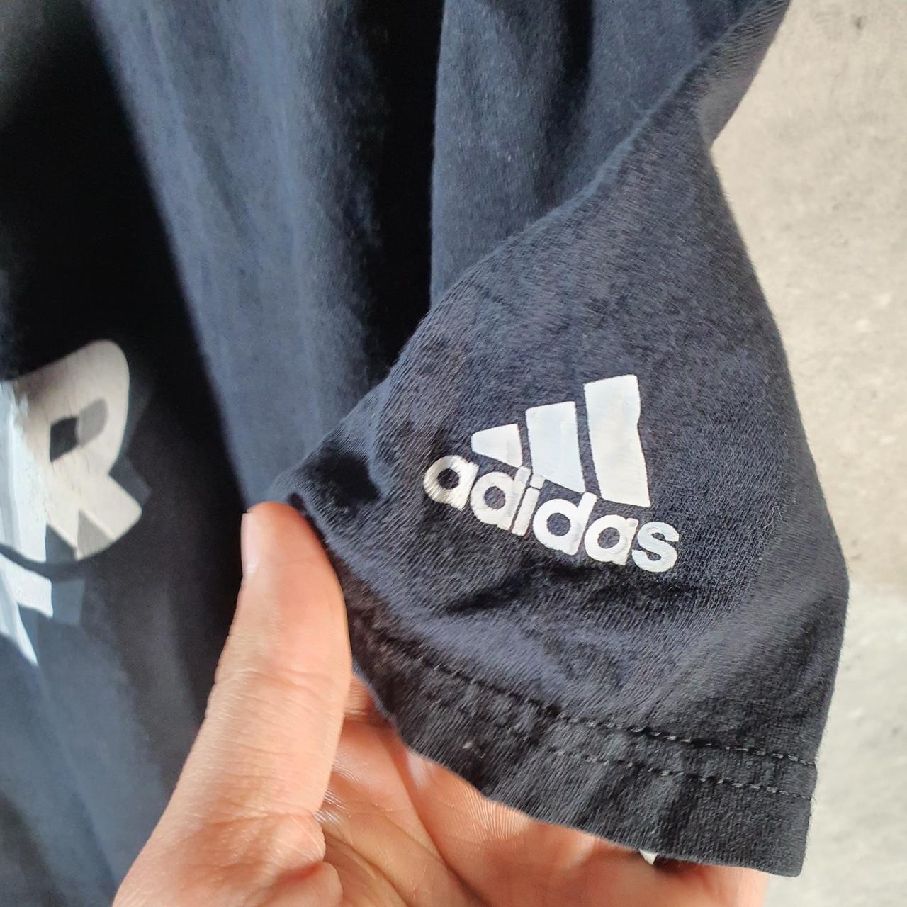 Vintage Adidas Get After It T Shirt Men’s 2XL Black Three Stripes Logo Athletic