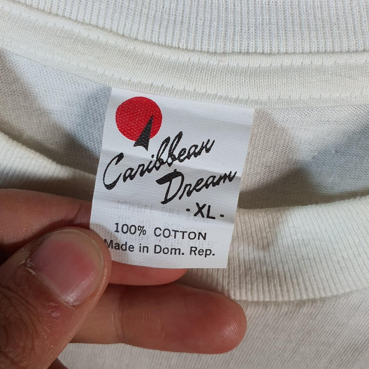 Vintage Caribbean Dream California Hollywood 90s USA Single Stitch T Shirt Men’s XL White