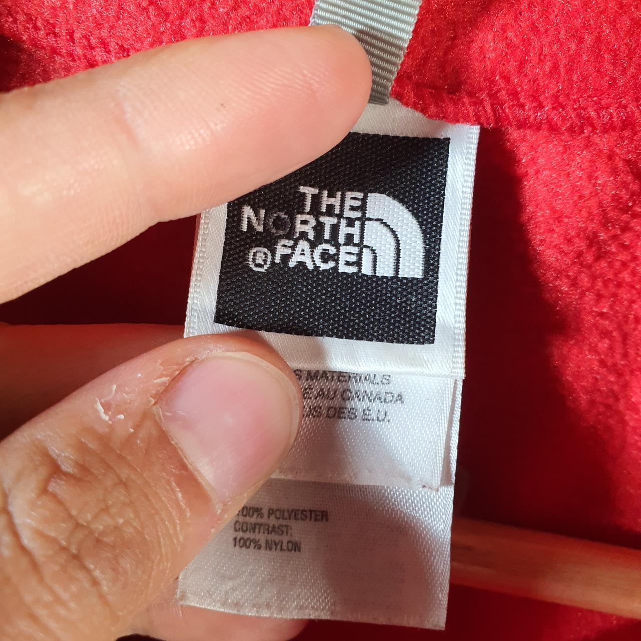 Vintage The North Face TNF Teddy Fleece Sweatshirt  Womens Medium Red Full Zip Logo
