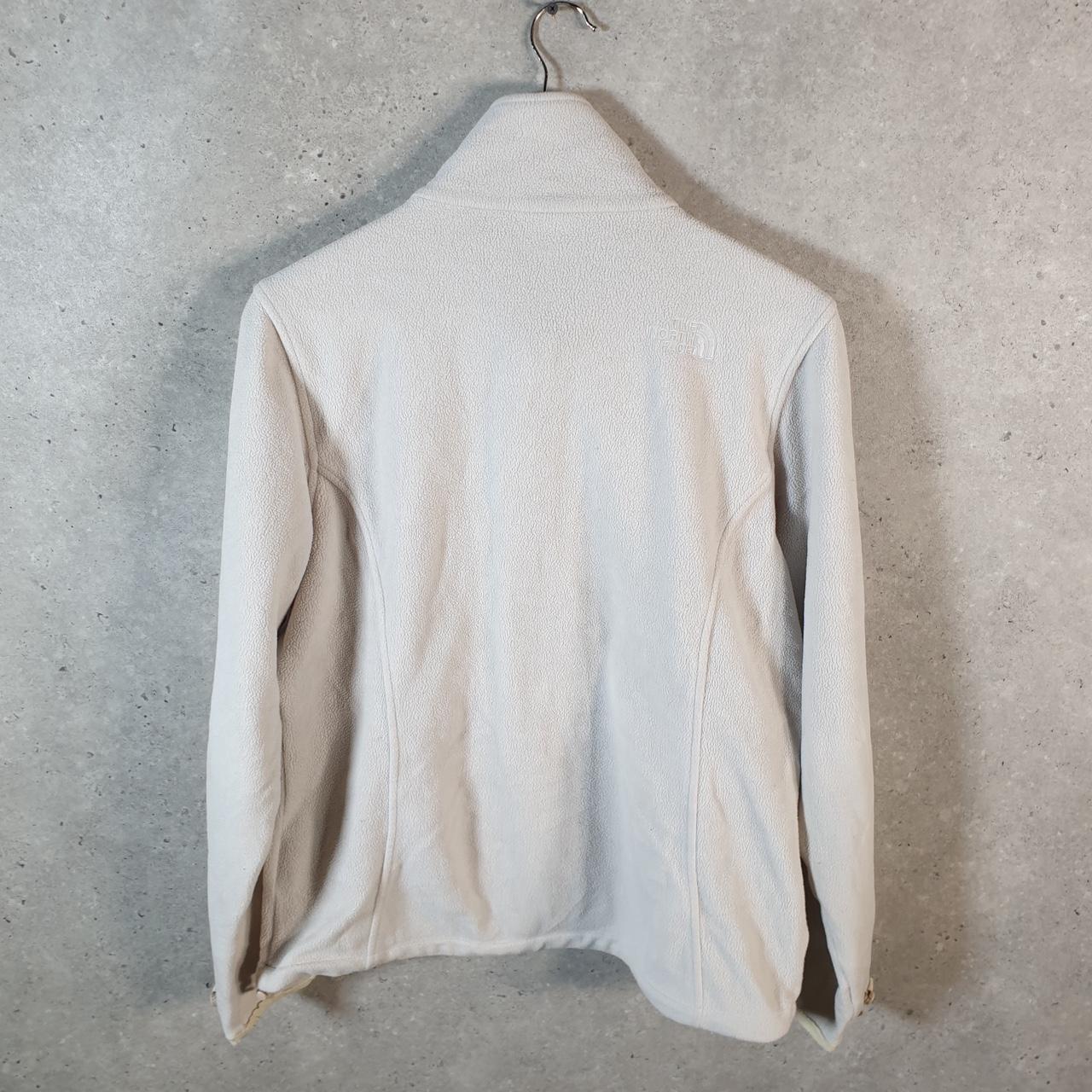 Vintage The North Face TNF Teddy Fleece Sweatshirt  Womens Large Cream Full Zip Logo