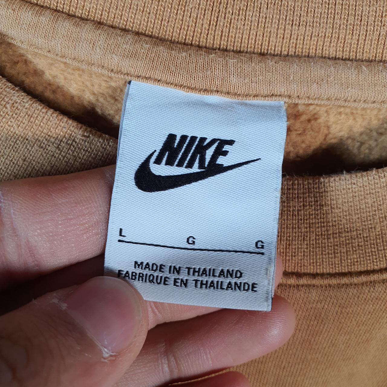 Vintage Nike Club Embroidered Sweatshirt Men’s Large Orange Swoosh Y2K Pullover Logo