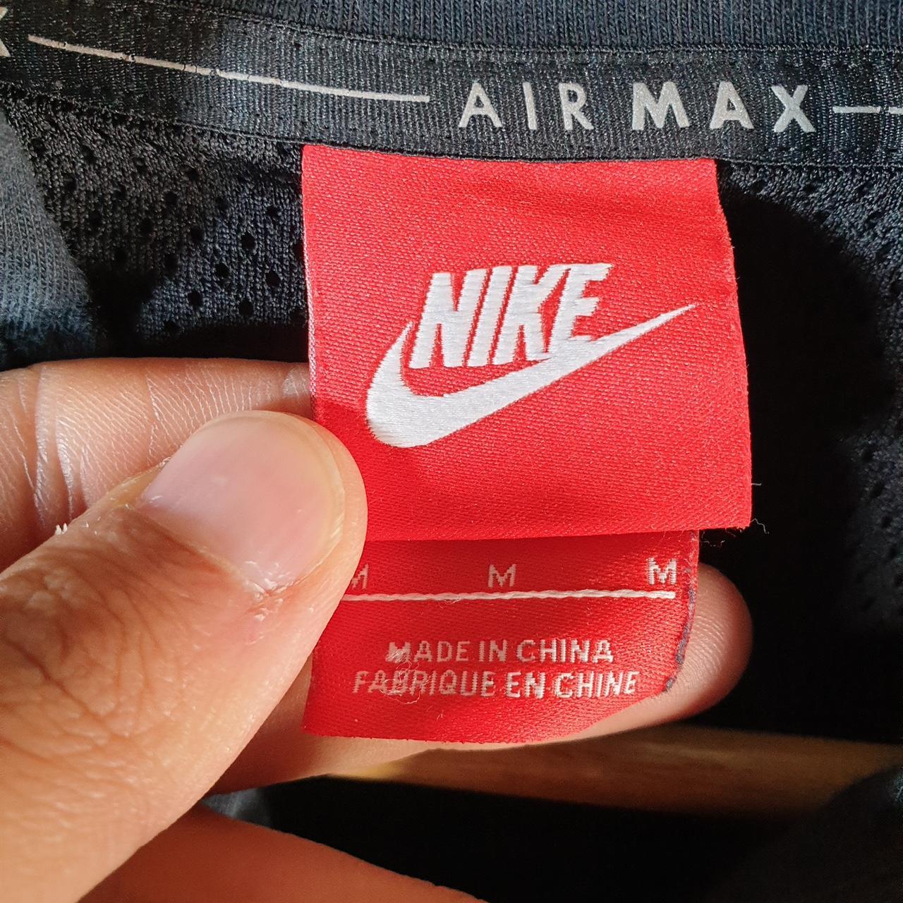 Vintage Nike Airmax Hoodie Men’s Medium Black Swoosh Y2K Pullover