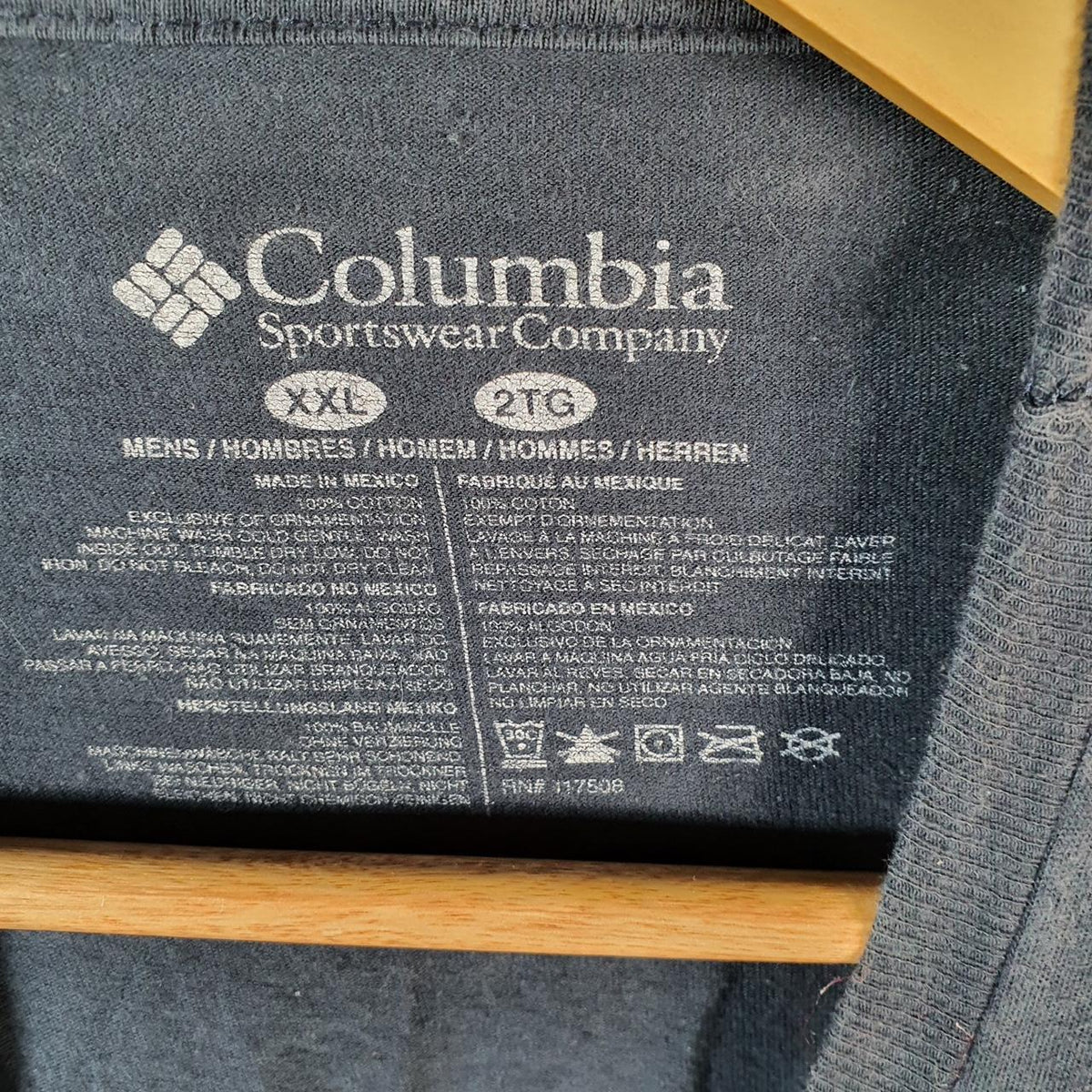Vintage Columbia Performance Fishing Gear T Shirt Shirt Men’s 2XL Black Logo Athletic C9729