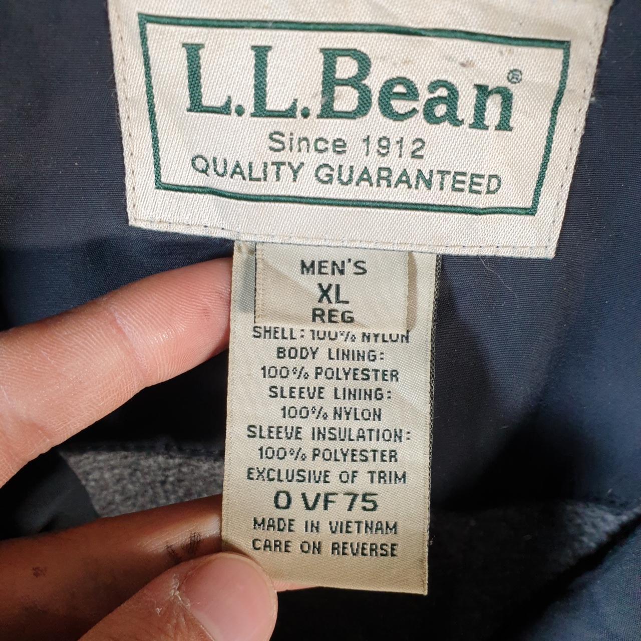 Vintage L.L. Bean Outdoors Nylon Jacket Mens XL Black Waterproof Shell Coat