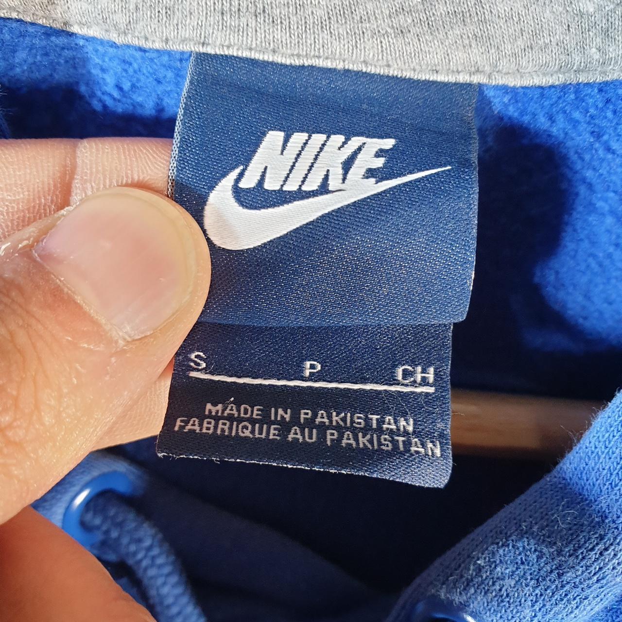 Vintage Nike Club Embroidered Hoodie Men’s Small Blue Swoosh Y2K Pullover