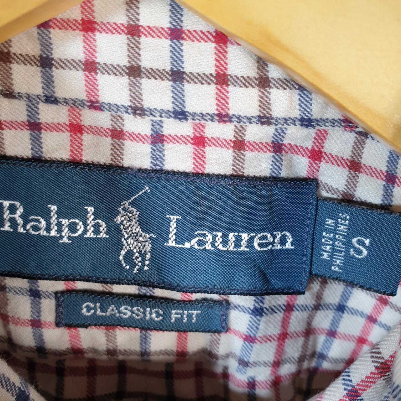 Vintage Ralph Lauren Button Down Shirt Men’s Small Classic Fit Checkered Pony Cotton