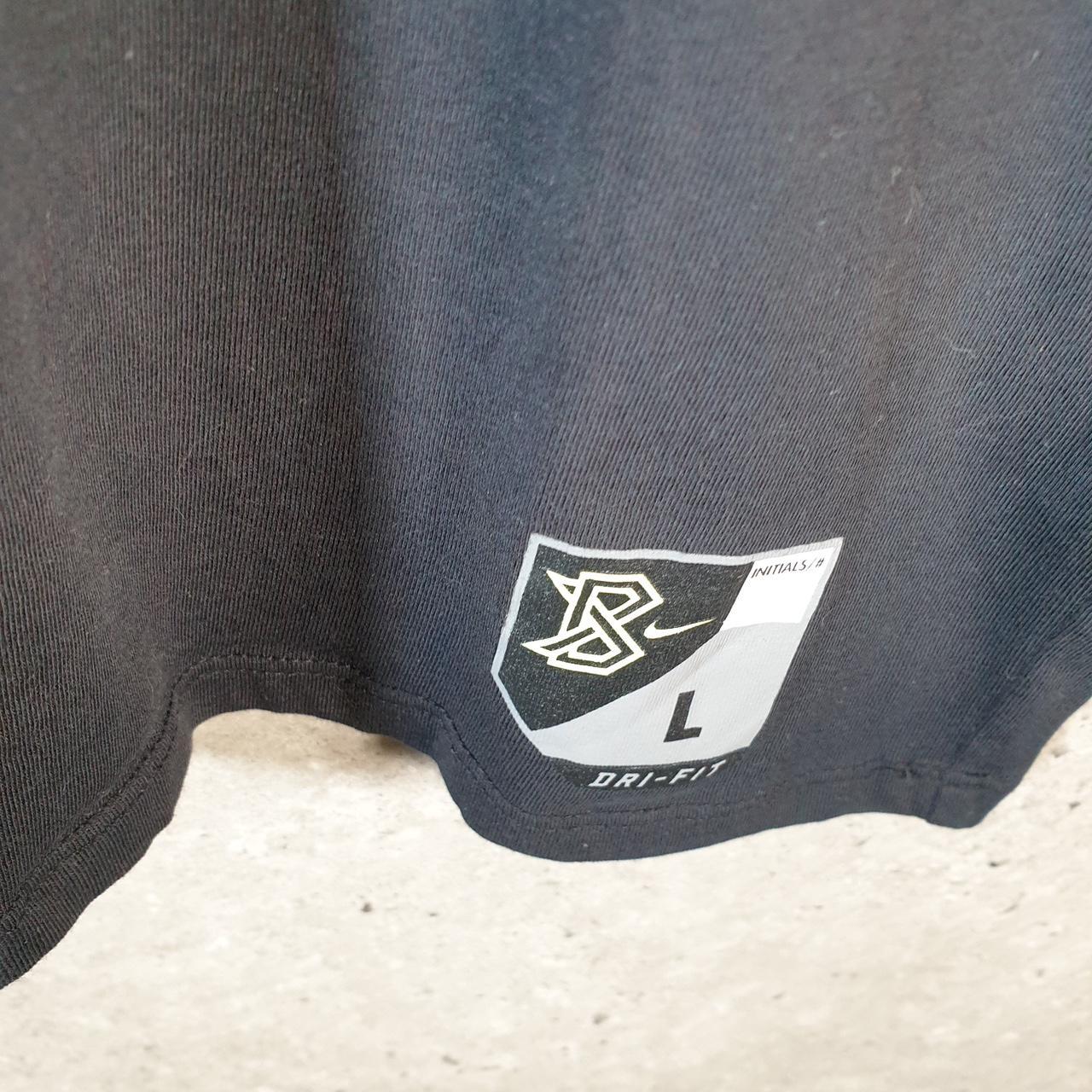 Vintage Nike Dri Fit Baseball T Shirt Men’s Large Black Logo Printed Swoosh Athletic