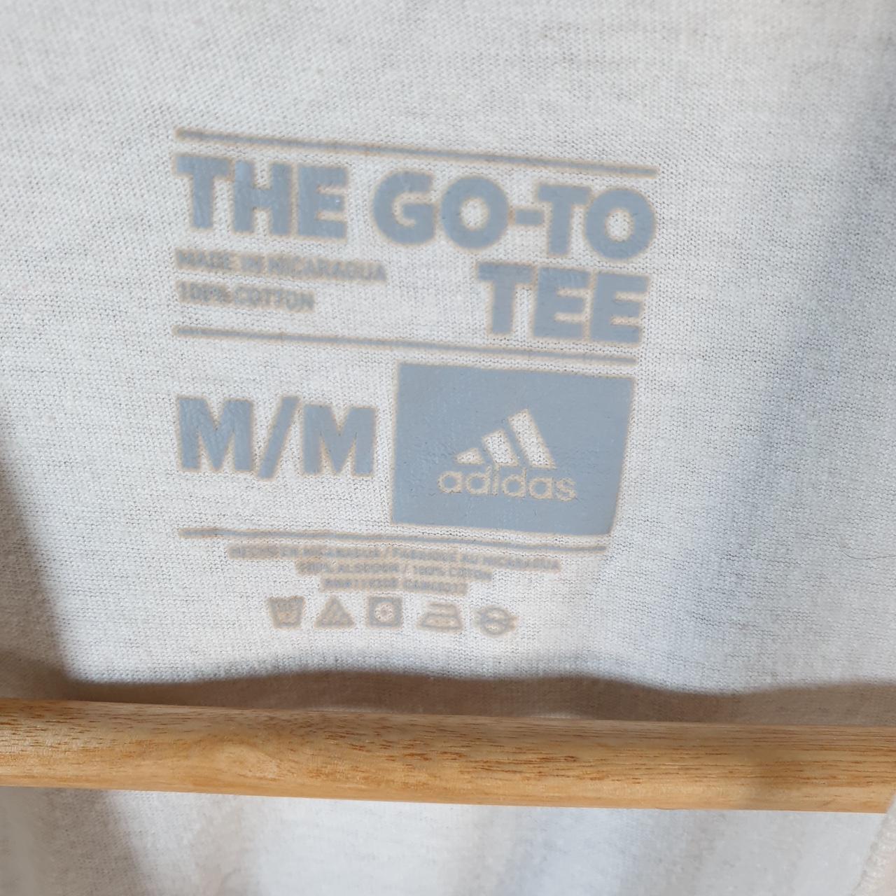 Vintage Adidas Go To Tee T Shirt Men’s Medium White Three Stripes Logo Athletic