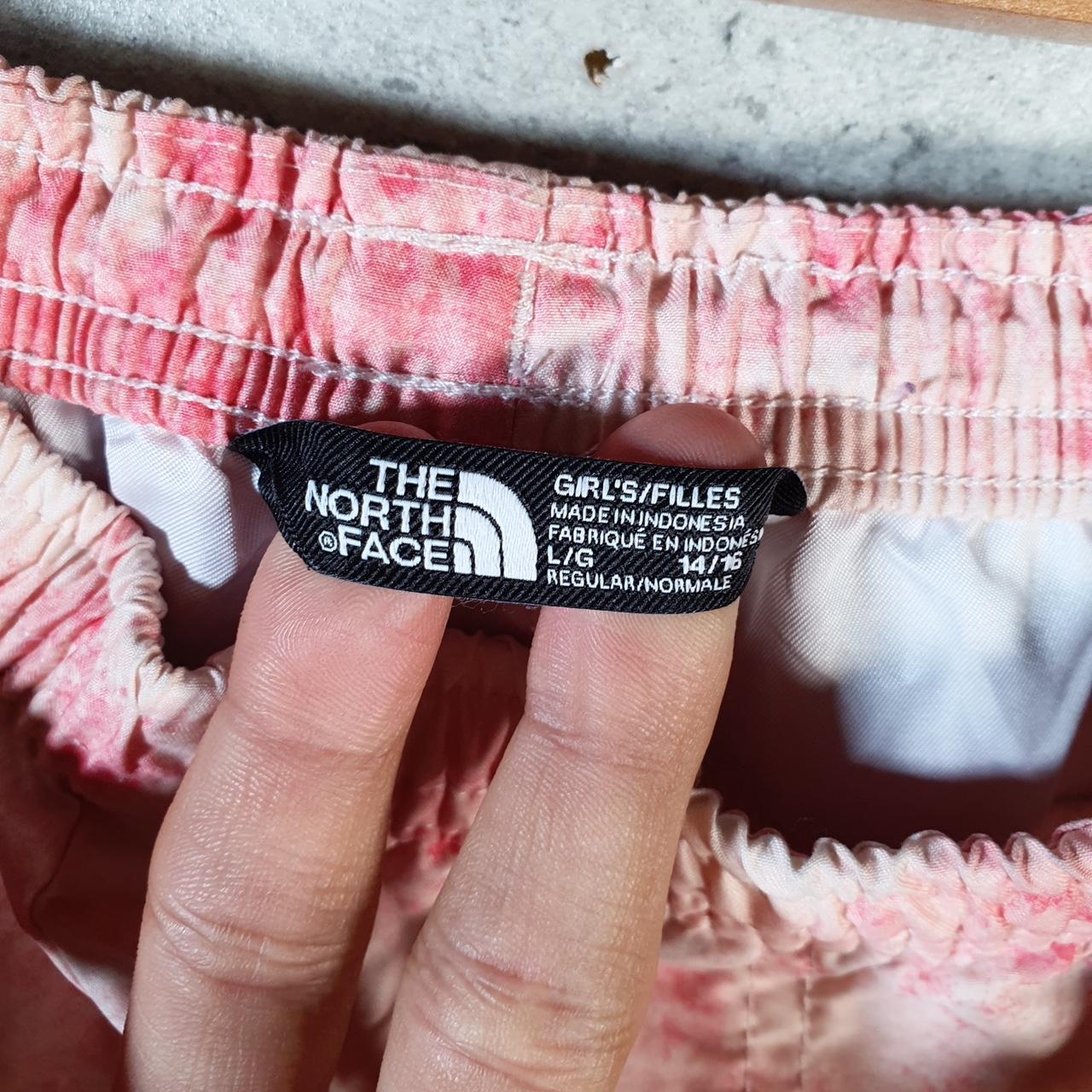 Vintage The North Face TNF Shorts Jorts Chino Cargo Girls Large Pink Baggy Cotton