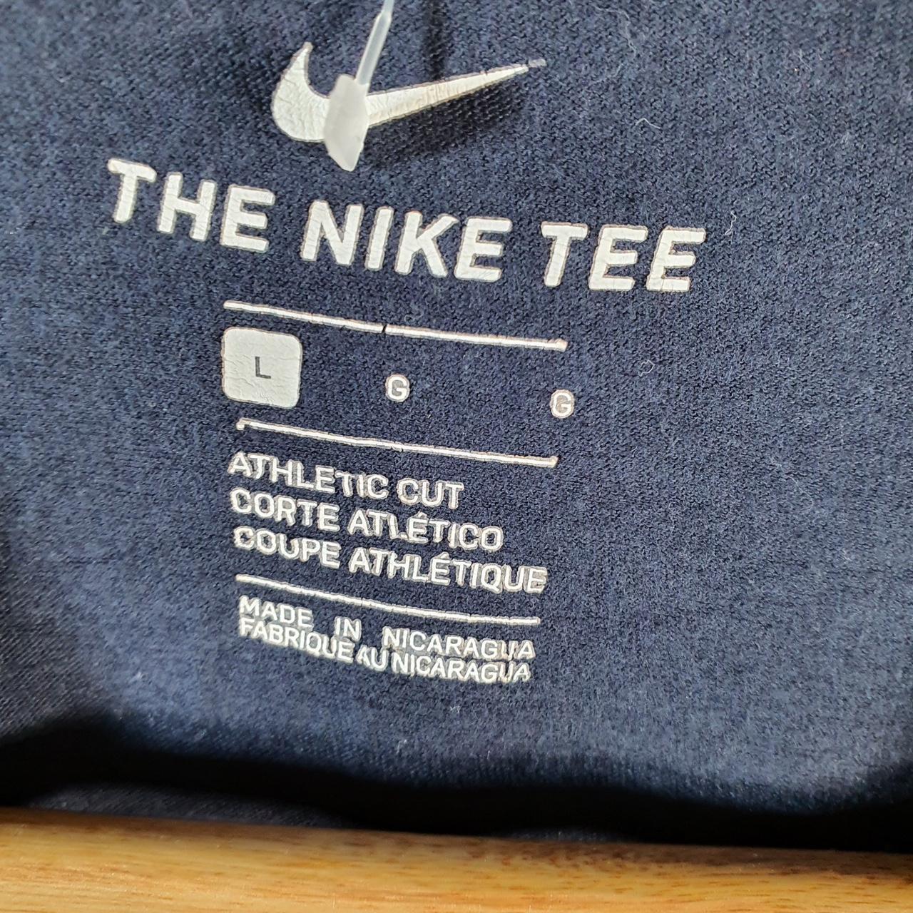 Vintage Nike T Shirt Men’s Large Navy Blue Logo Swoosh Athletic