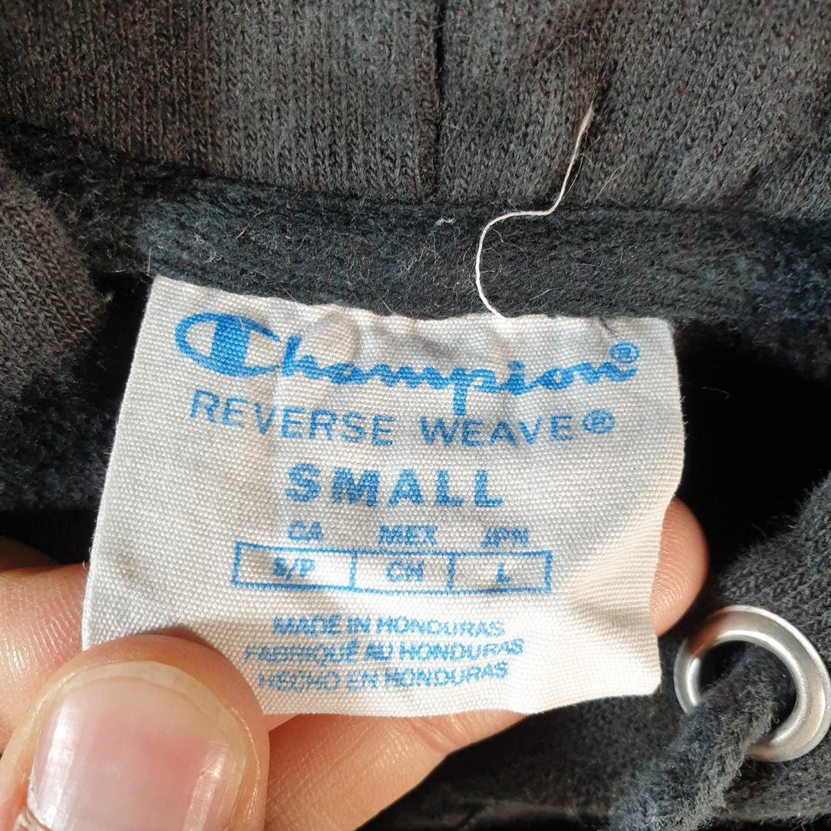 Vintage Champion Reverse Weave Hoodie Men’s Small Black Pro Sport Pullover Spellout Logo