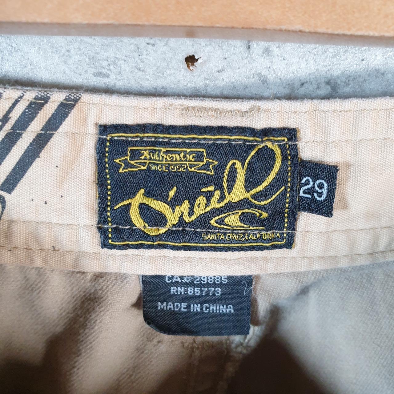 Vintage O’Neill Baggy Y2K Hip Hop Jeans Shorts Jorts Mens W29 Beige Denim USA Big Fish Vintage