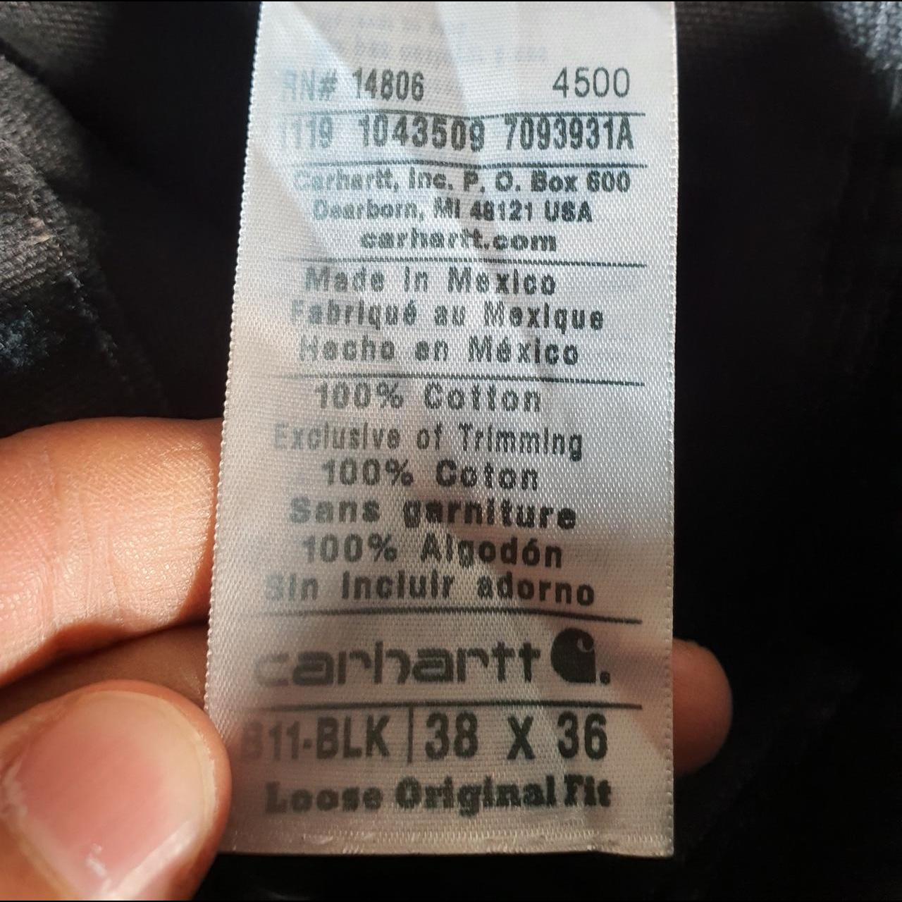 Vintage Carhartt Baggy Carpenter Shorts Jorts Cargo Men’s W38 Black Loose Fit Workwear A4879