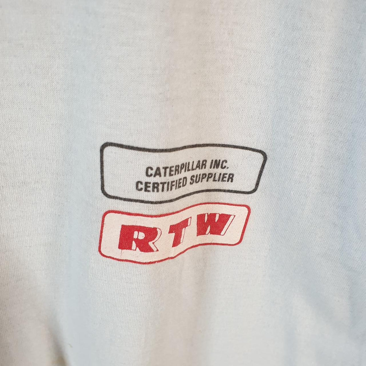 Vintage K Brand Caterpillar Tools Graphic 90s USA Single Stitch T Shirt Men’s Medium Blue