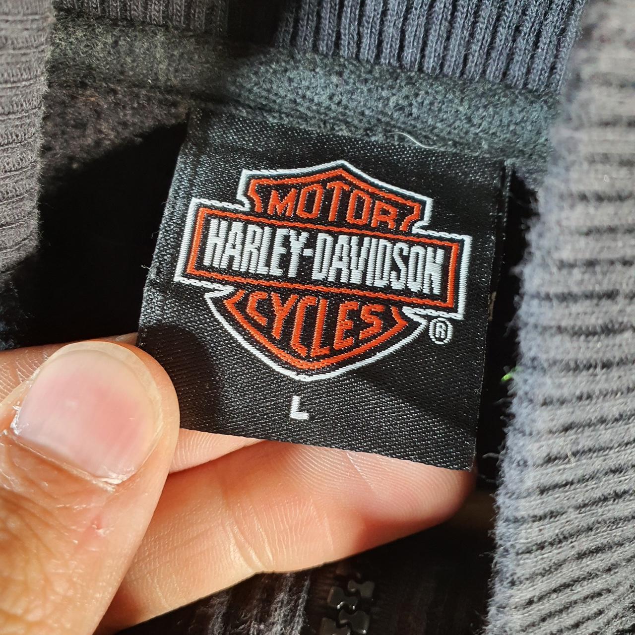 Vintage Harley Davidson El Paso Texas Sweatshirt Womens Large Black Full Zip USA