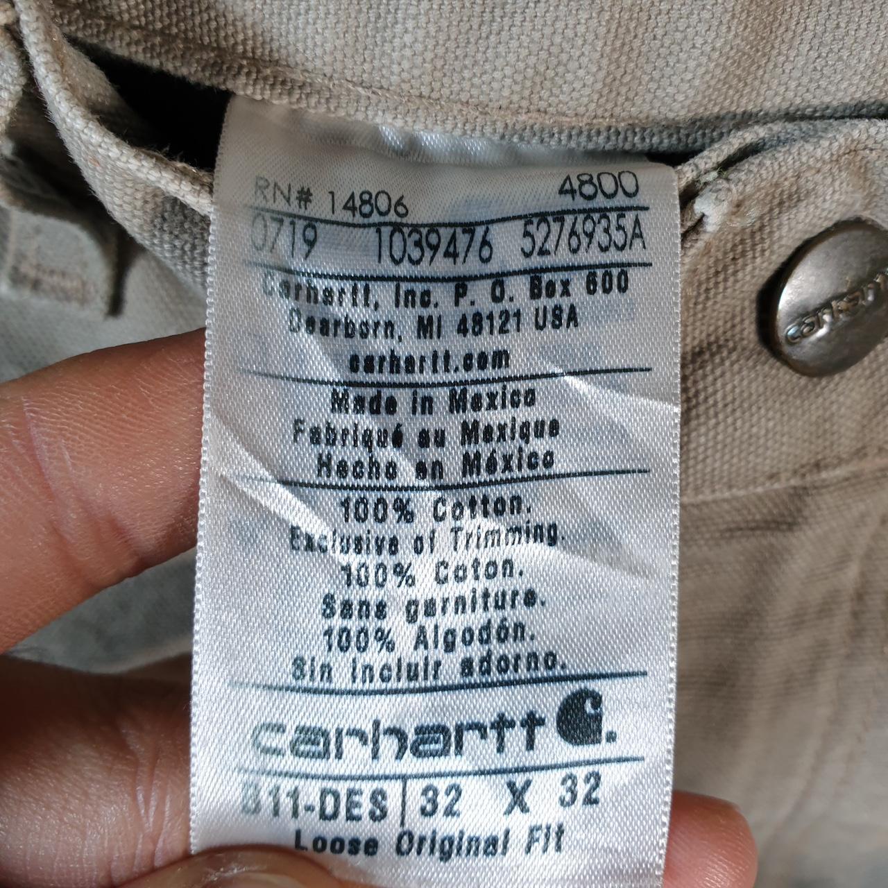 Vintage Carhartt Carpenter Trousers Mens W32 L32 Brown Loose Fit Workwear