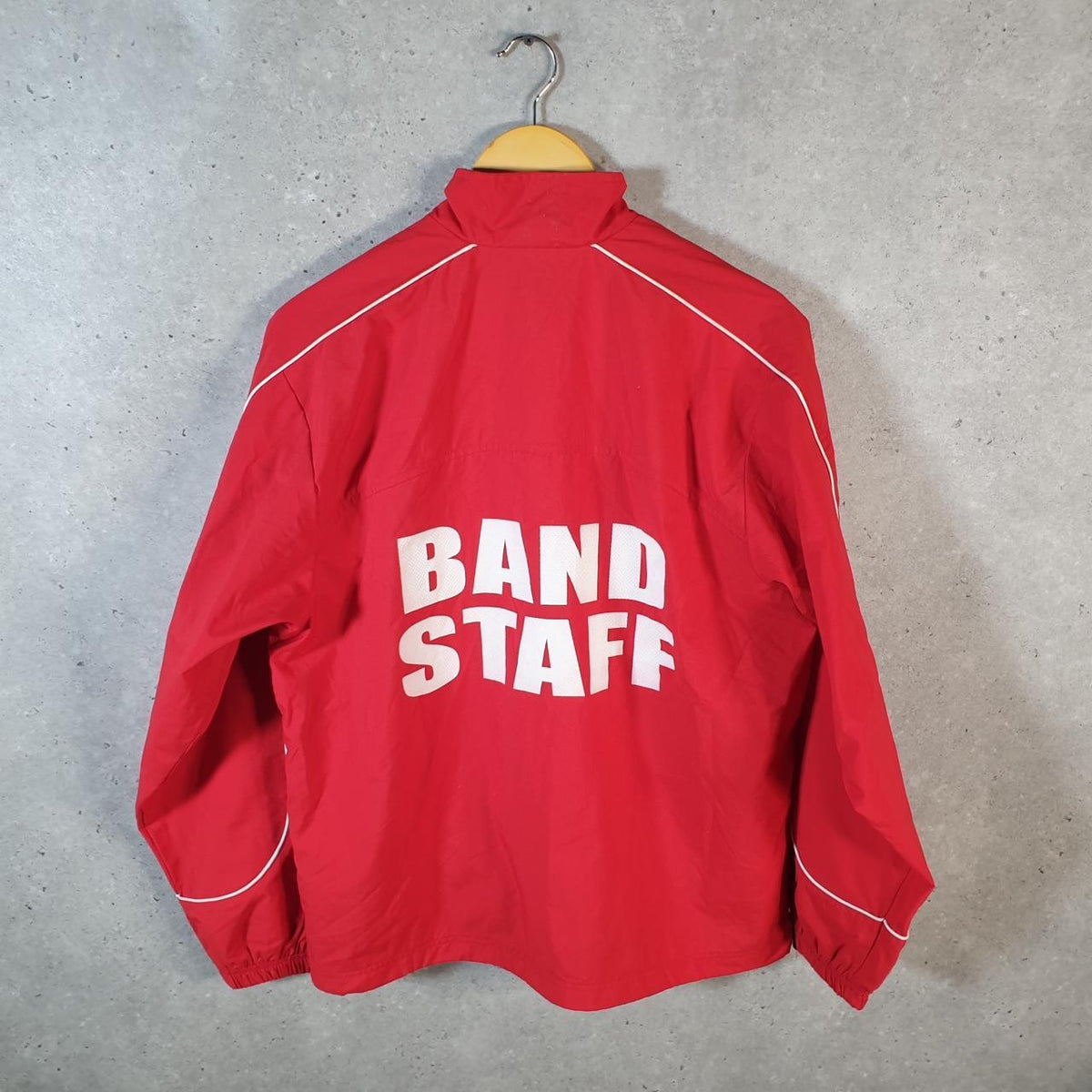 Vintage Nike Team Windbreaker Track Jacket Mens Small Red USA Swoosh Full Zip