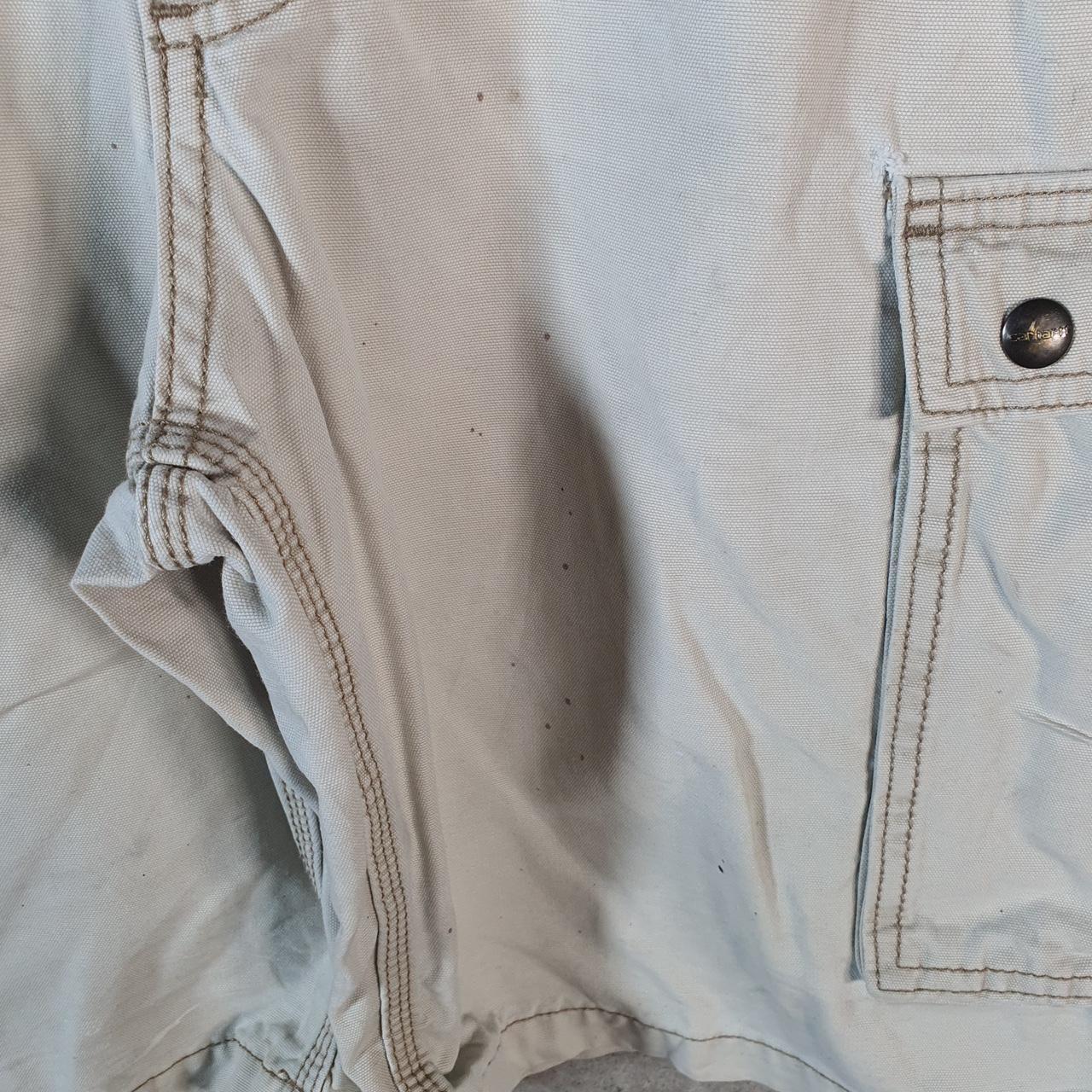 Vintage Carhartt Baggy Carpenter Shorts Jorts Cargo Men’s W36 Beige Relaxed Fit Workwear A4840