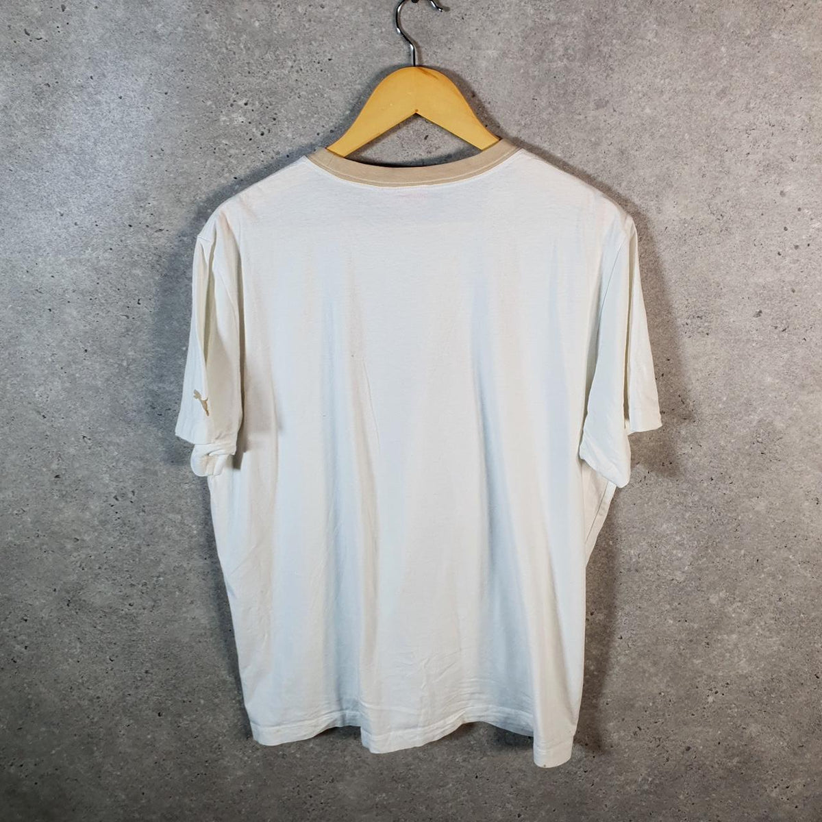 Vintage Puma Spellout T Shirt Men’s Large White