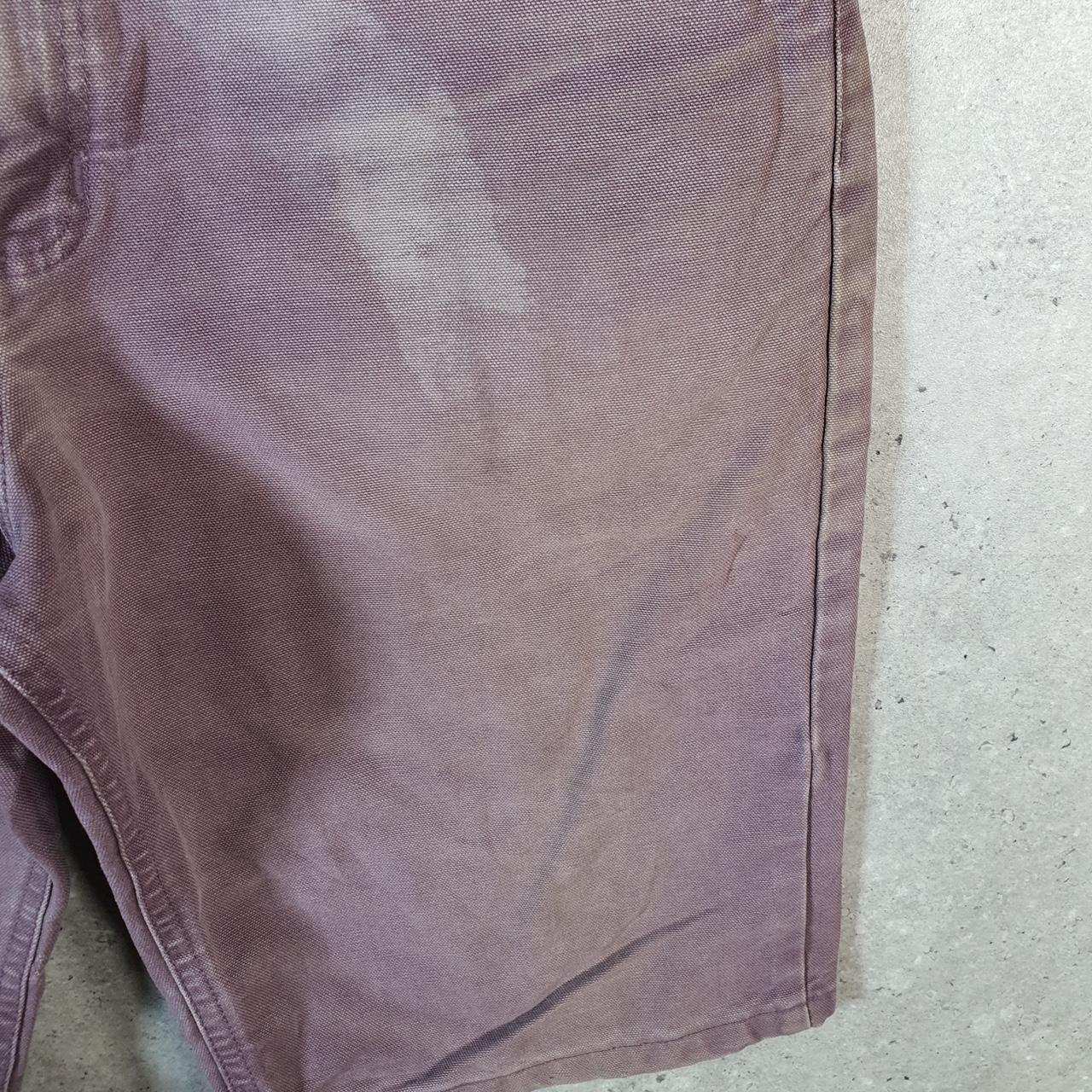 Vintage Carhartt Baggy Carpenter Shorts Jorts Cargo Men’s W32 Purple Relaxed Fit Workwear A4871