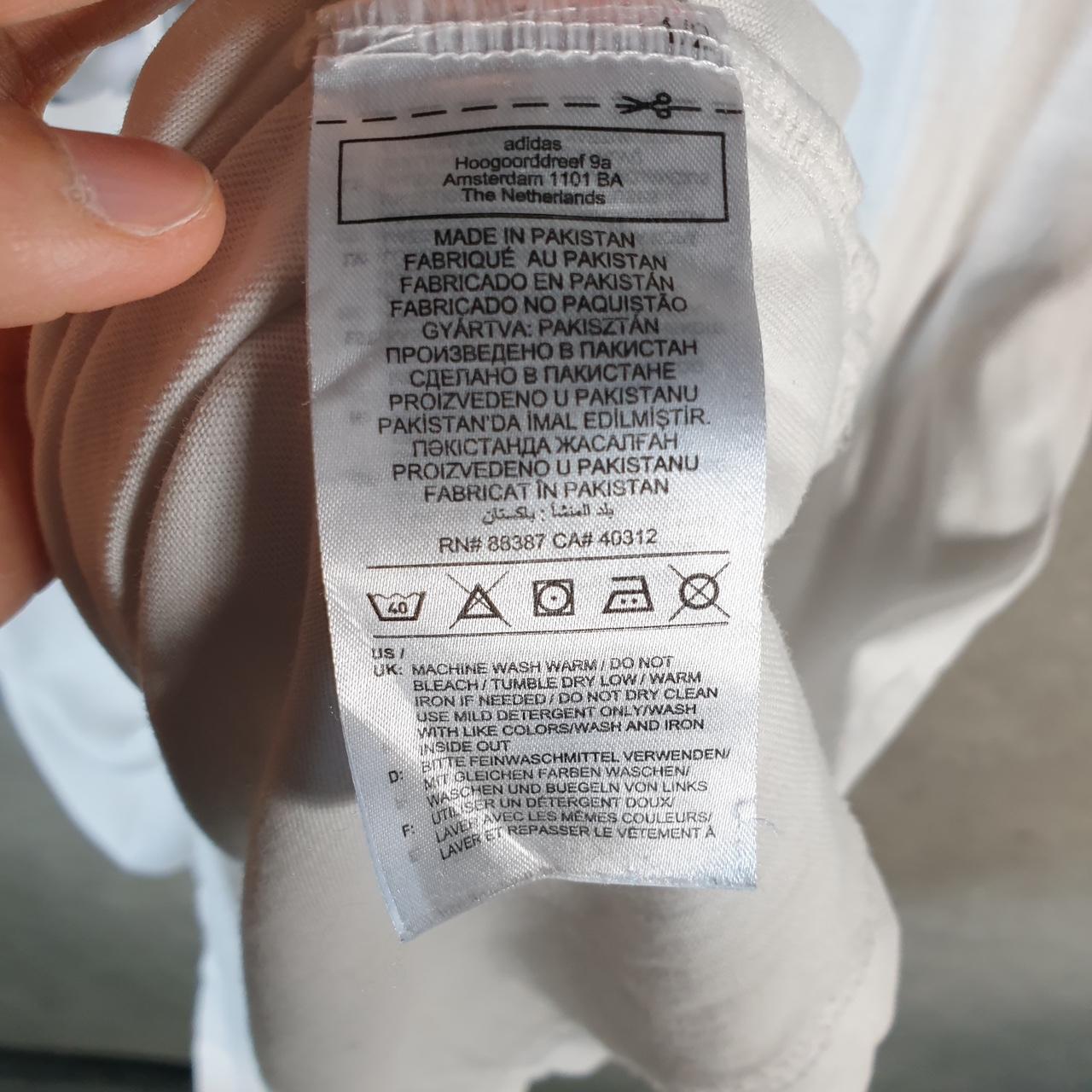 Vintage Adidas End Plastic White T Shirt Mens XL White Three Stripes Logo Athletic