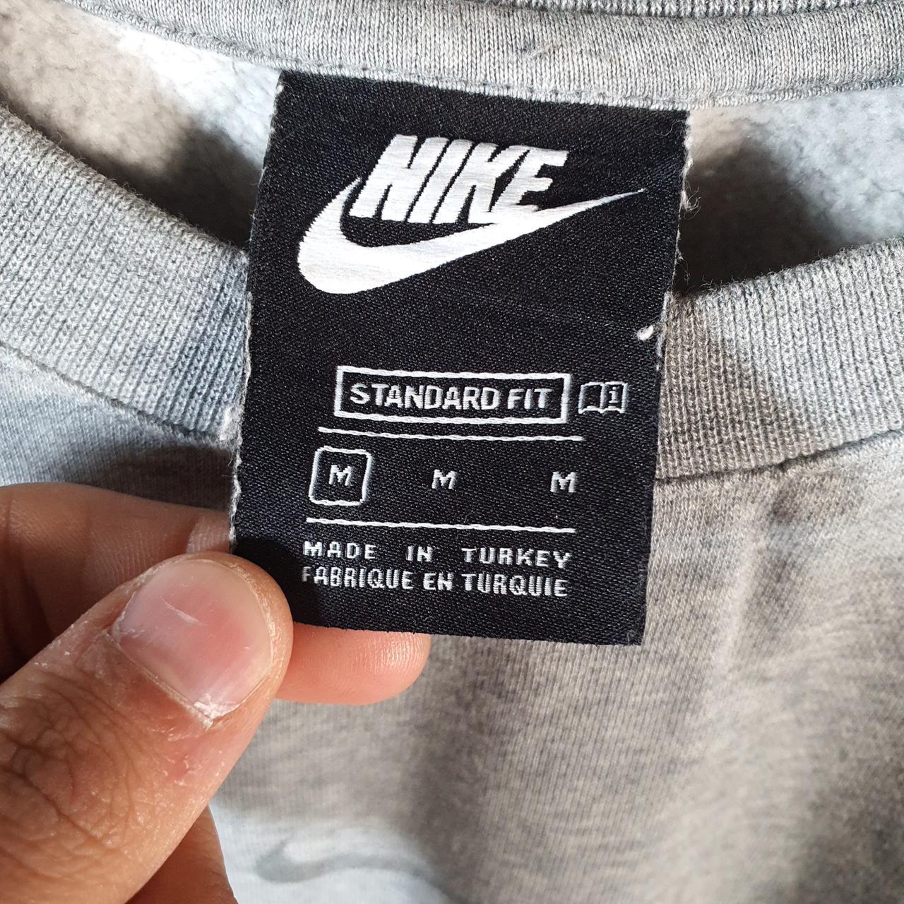 Vintage Nike Centre Swoosh Sweatshirt Womens Medium Grey Y2K Pullover