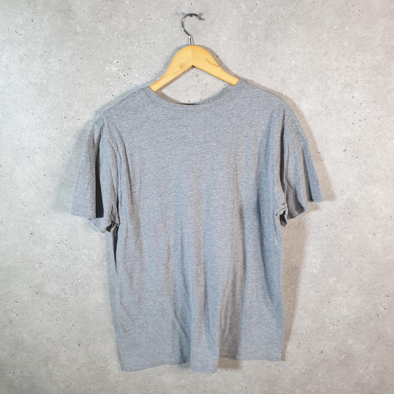 Vintage Nike T Shirt Men’s Large Grey Printed Single Swoosh Logo Athletic C8247