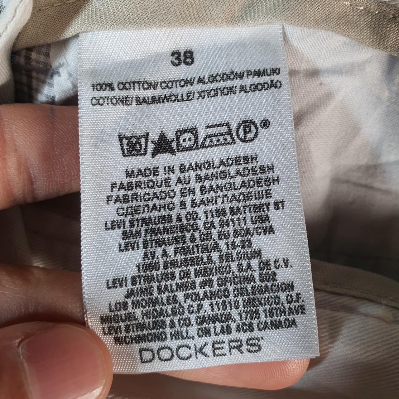 Vintage Dockers Chino Shorts Jorts Cargo Men’s W38 Grey Checkered Baggy Cotton A4237