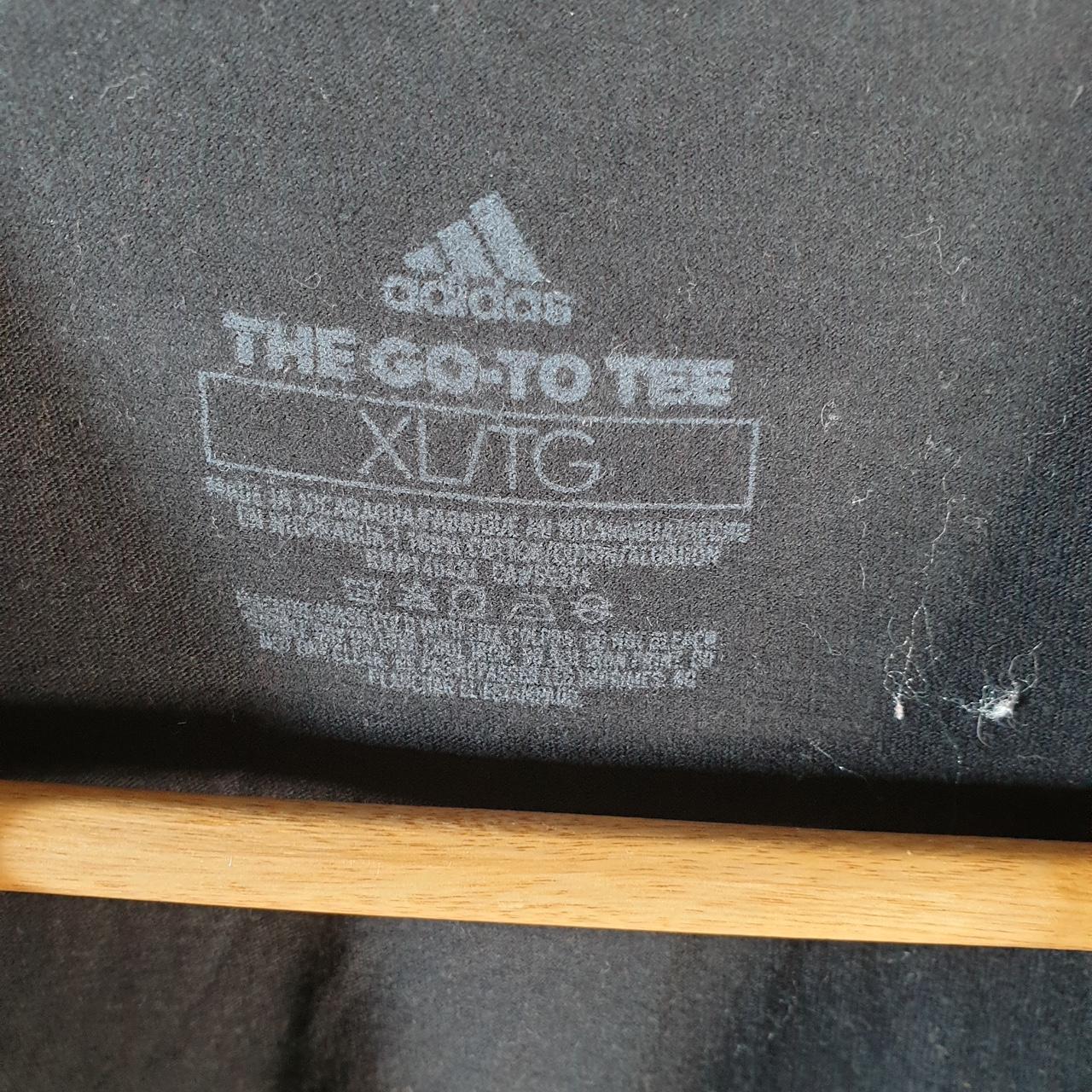 Vintage Adidas Go To Tee T Shirt Men’s XL Black Three Stripes Athletic Logo