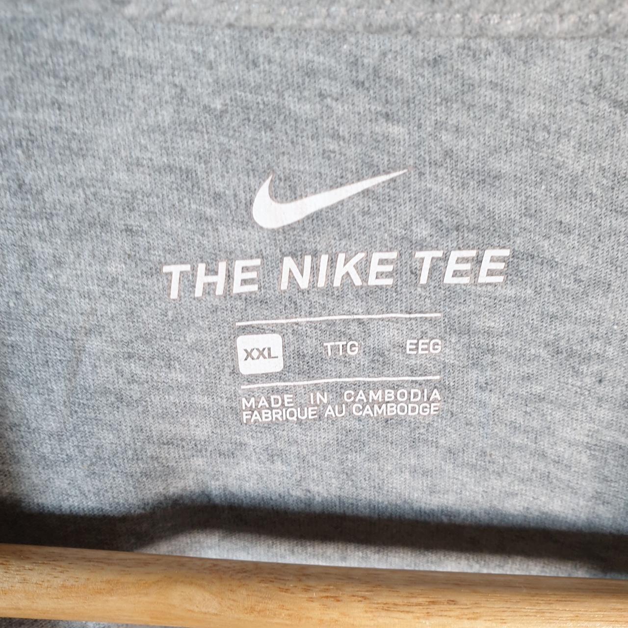 Vintage Nike Spellout Club T Shirt Men’s 2XL Grey Logo Swoosh Athletic