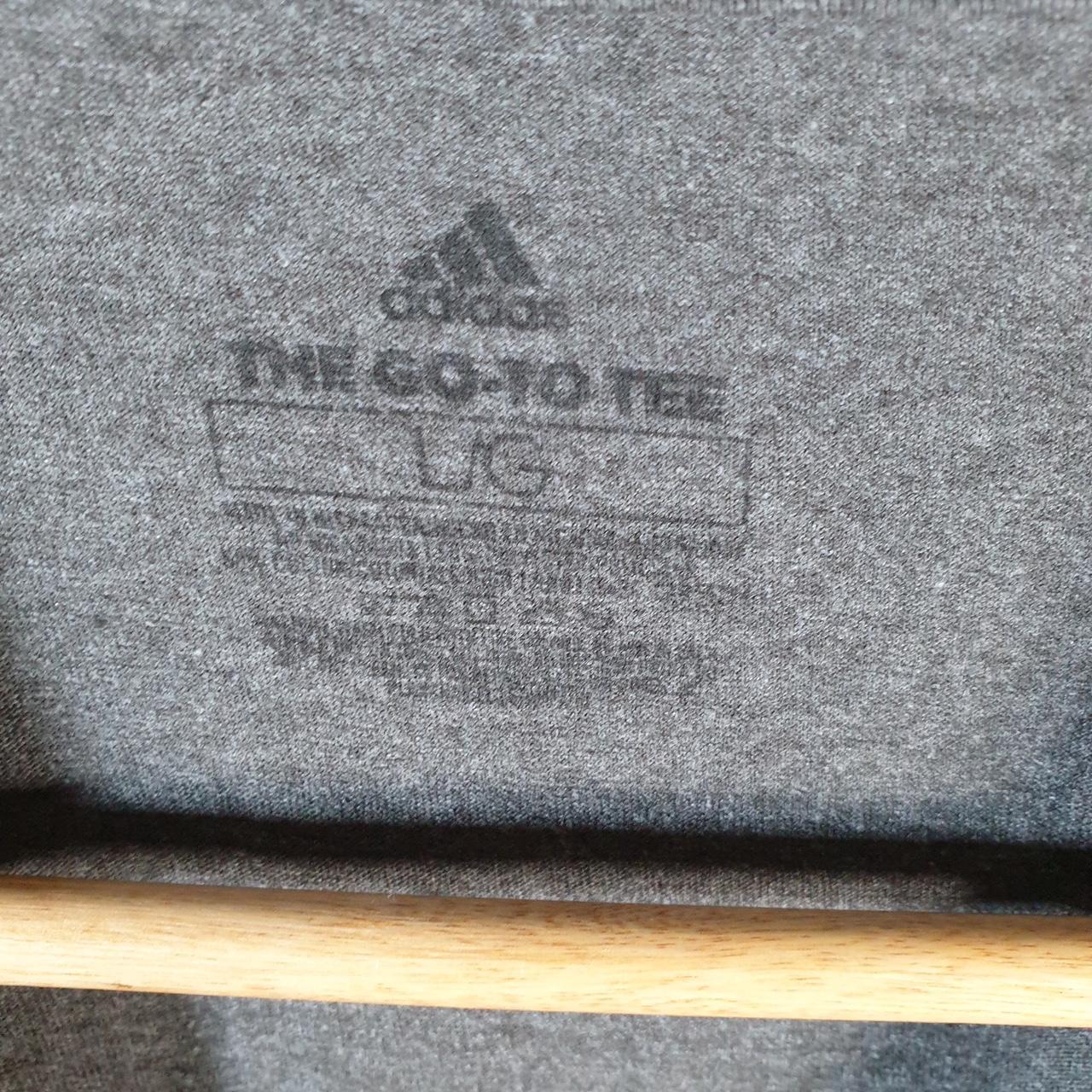 Vintage Adidas Amplifier T Shirt Men’s Large Grey Three Stripes Logo Athletic