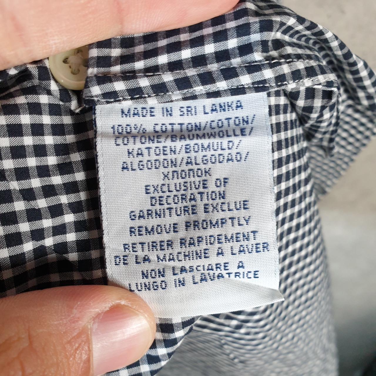 Vintage Ralph Lauren Button Down Shirt Men’s Medium Grey Checkered Slim Fit Cotton Pony