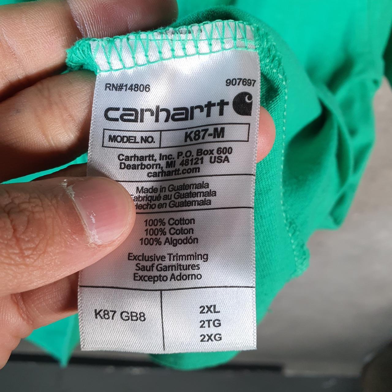 Vintage Carhartt Pocket T Shirt Men’s 2XL Blue Workwear Chore Utility Loose Fit C9230