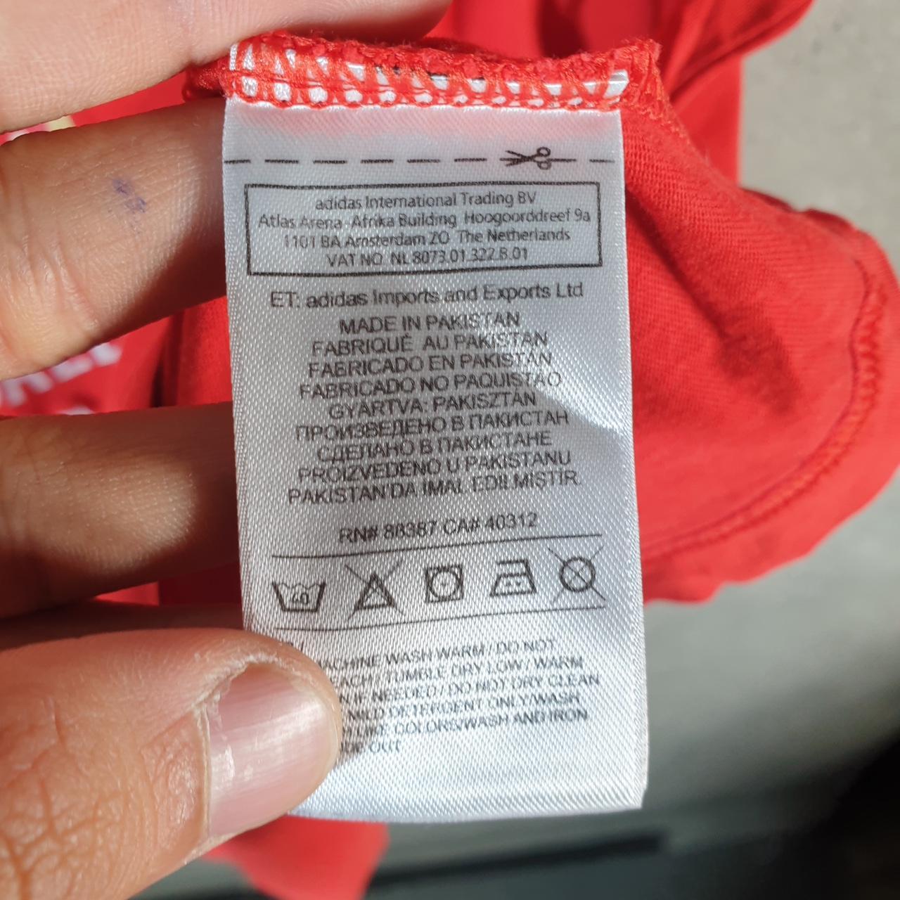 Vintage Adidas Russia FIFA World Cup 2018 T Shirt Mens XL Red Three Stripes Logo