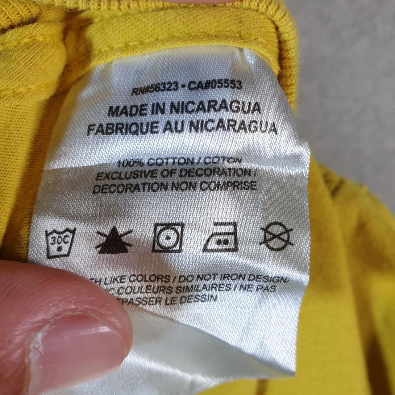 Vintage Nike T Shirt Men’s XL Yellow Printed Single Swoosh Logo Athletic C8263