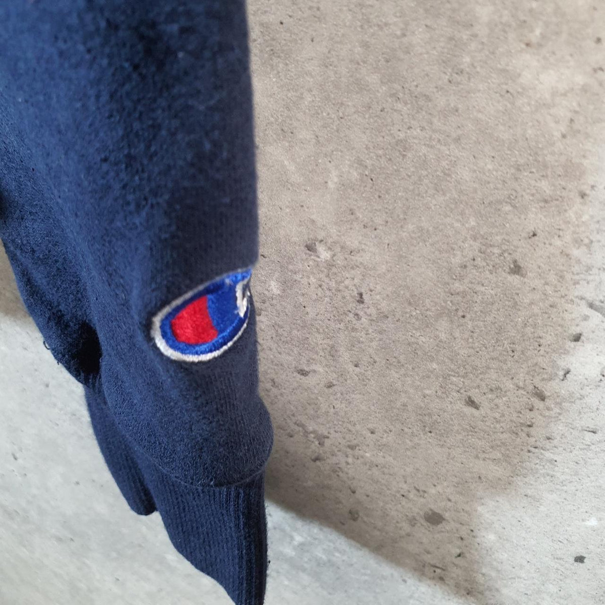 Vintage Champion Hoodie Men’s Small Navy Blue Pro Sport Pullover Trinity Bantams