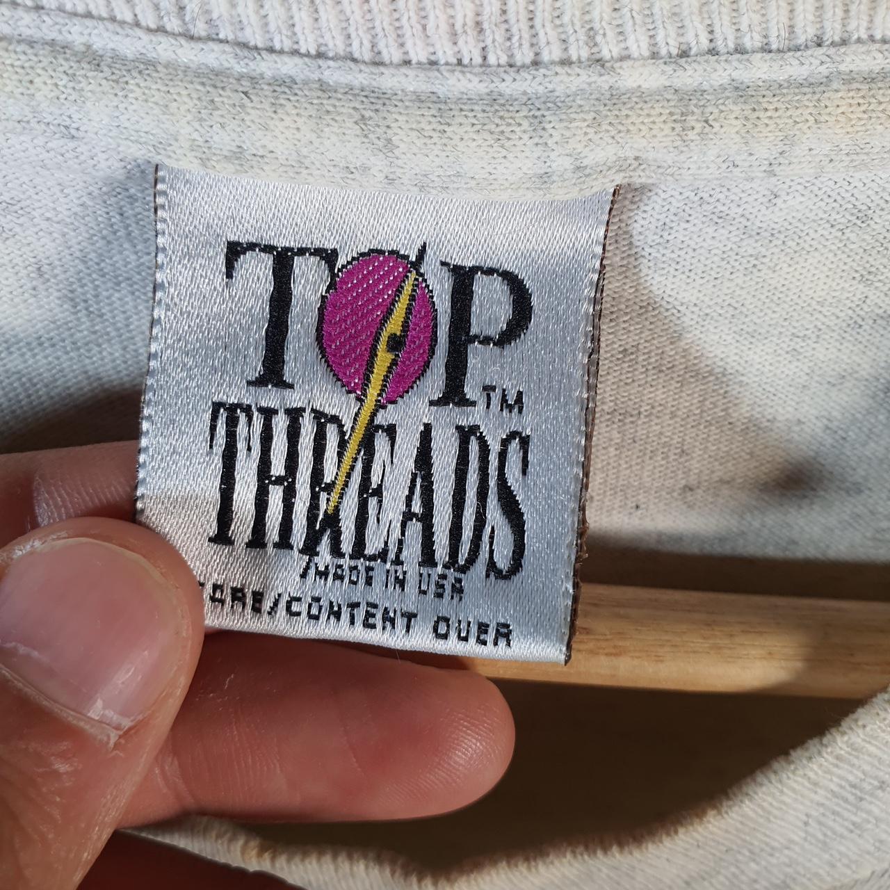 Vintage Top Threads Kalamazoo Tennis 90s USA Single Stitch T Shirt Men’s Medium Grey