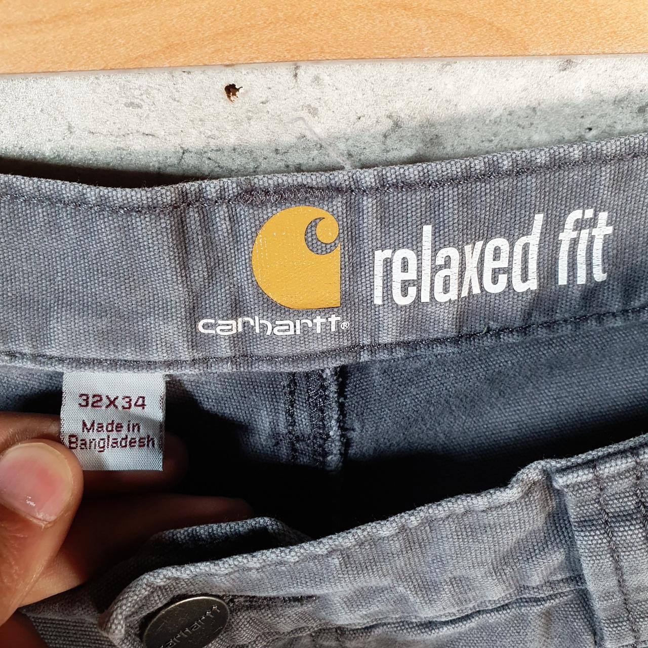 Vintage Carhartt Carpenter Trousers Mens W32 L32 Grey Relaxed Fit Workwear USA