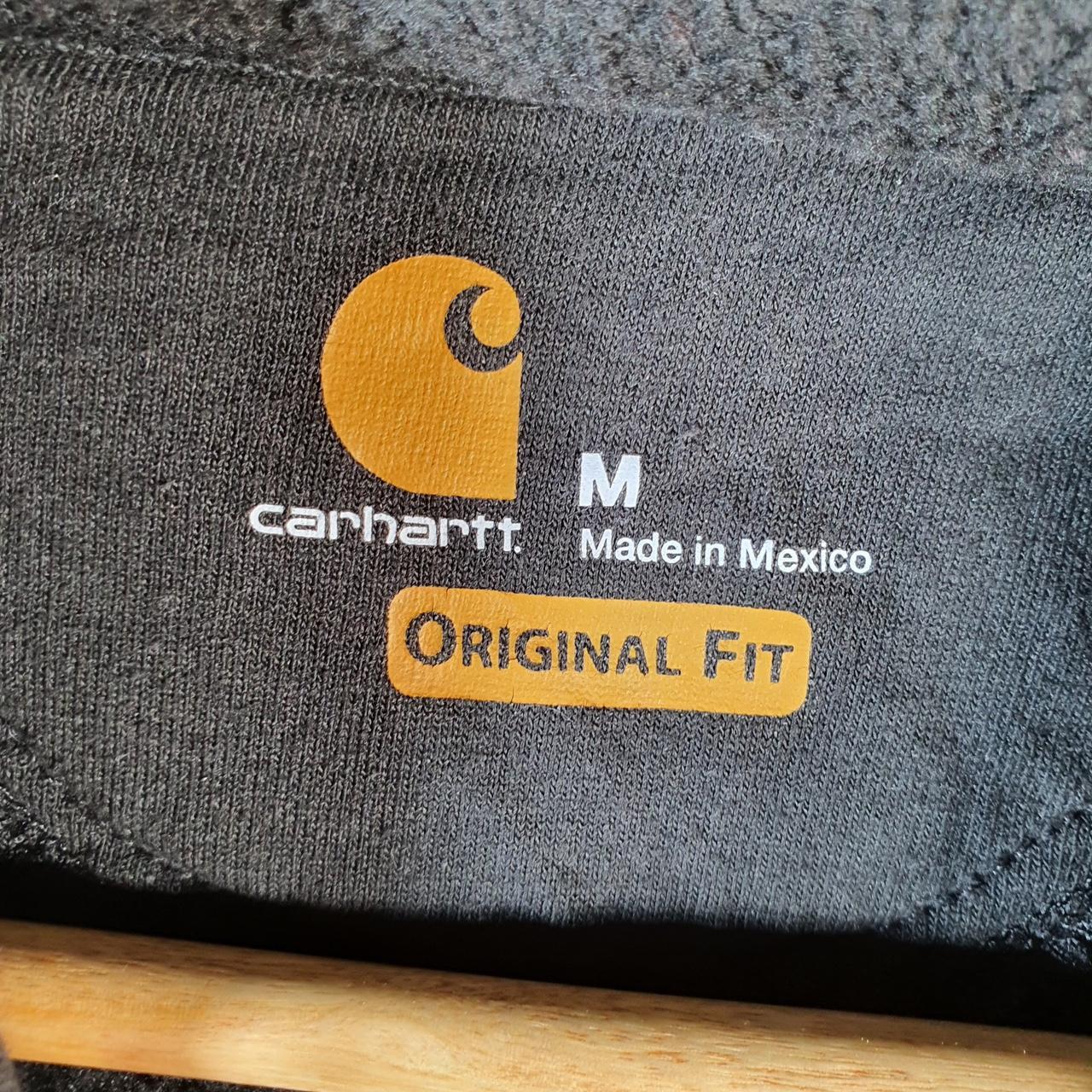 Vintage Carhartt Hoodie Men’s Medium Black Pullover Blank USA Original Fit