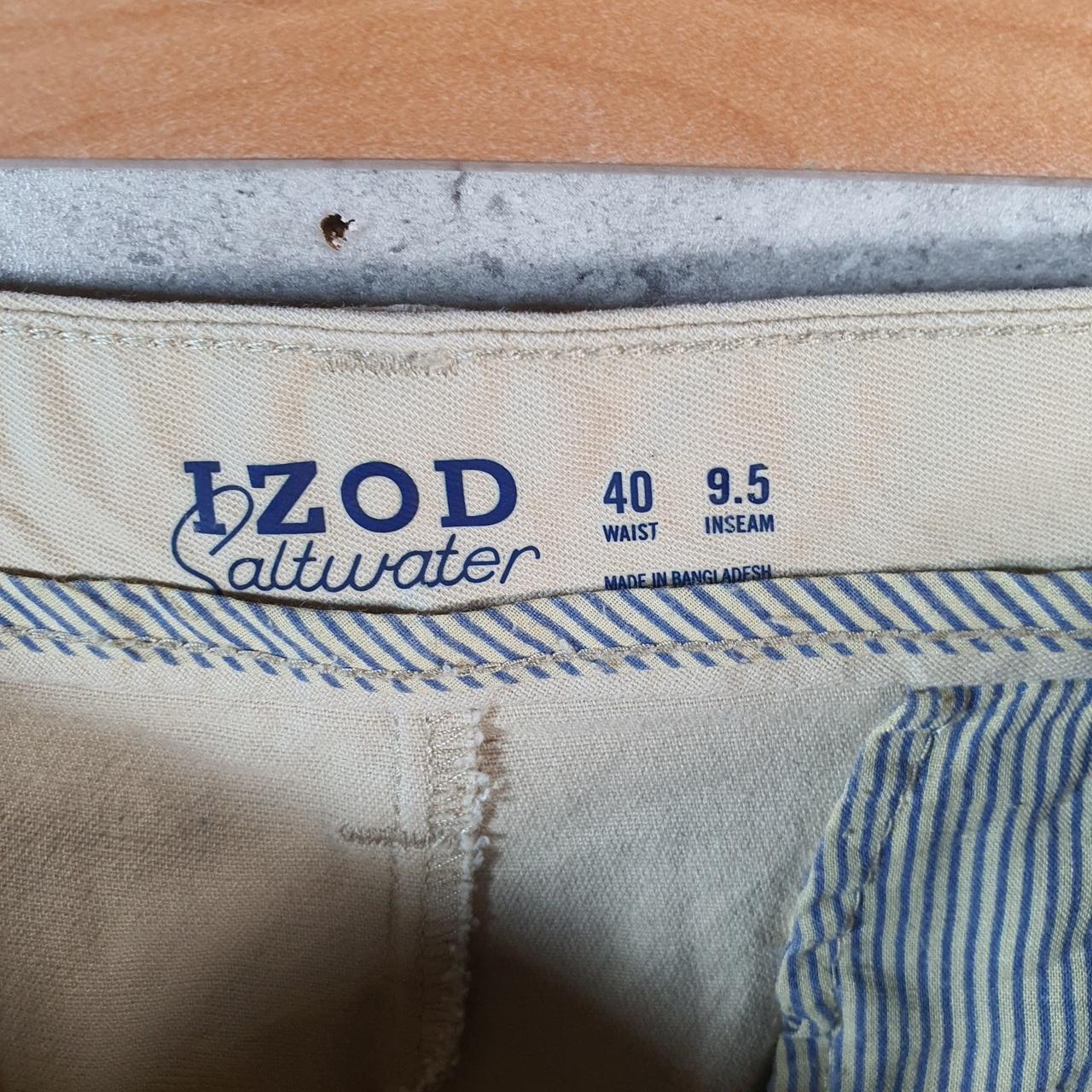 Vintage Izod Golf Chino Shorts Jorts Cargo Men’s W40 Brown Baggy Cotton A4439
