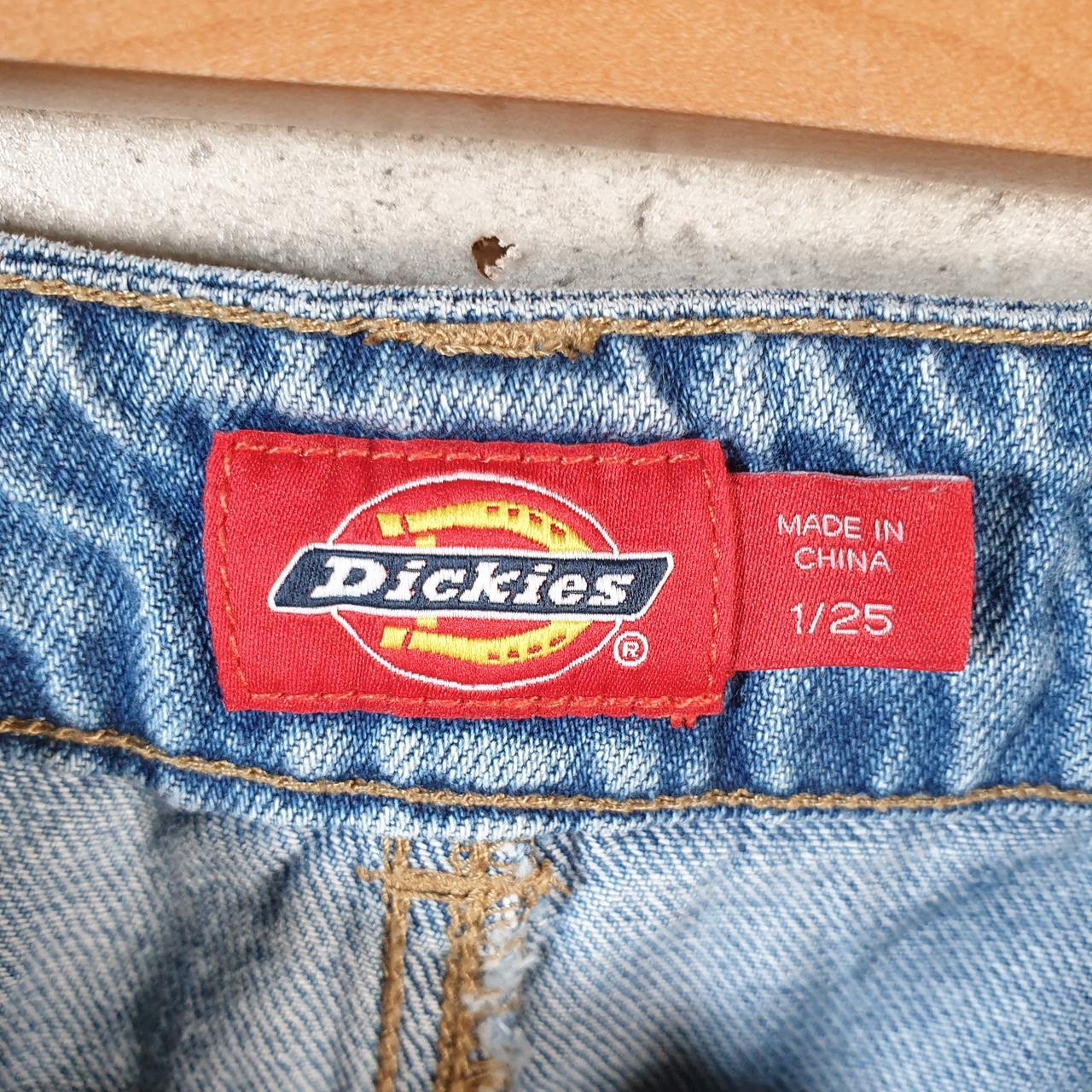 Vintage Dickies Baggy Chino Shorts Jorts Cargo Womens W25 Blue Denim Loose Fit