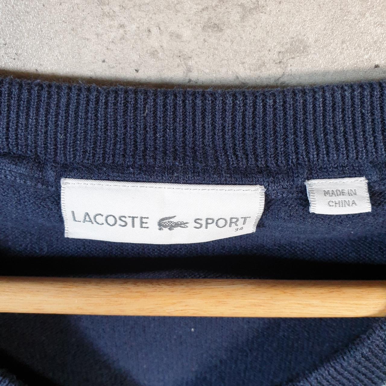 Vintage Lacoste Sweatshirt Womens Navy Blue Pullover Logo Y2K Jumper