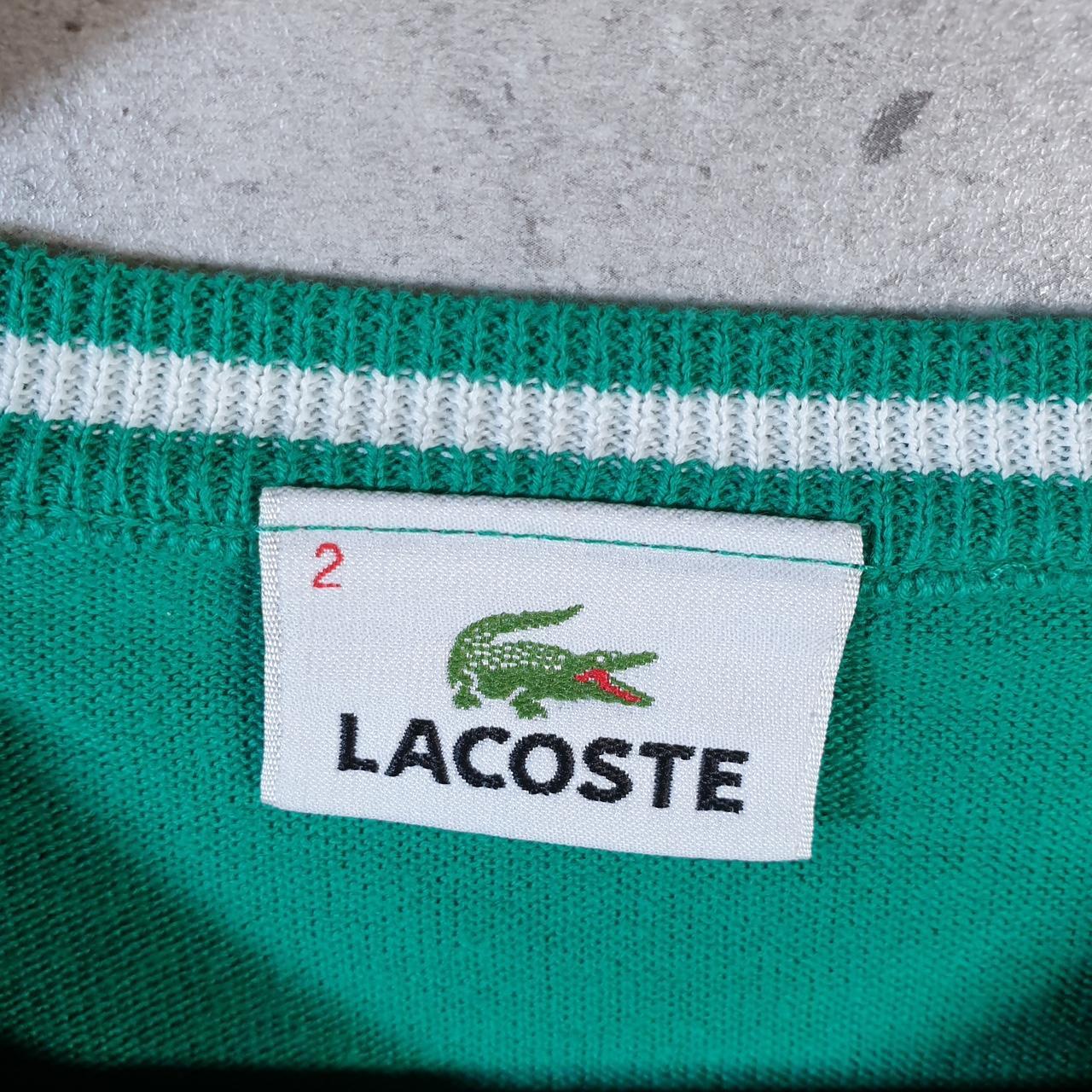 Vintage Lacoste Sweatshirt Men’s XS Green Pullover Logo Y2K Jumper Logo Casual