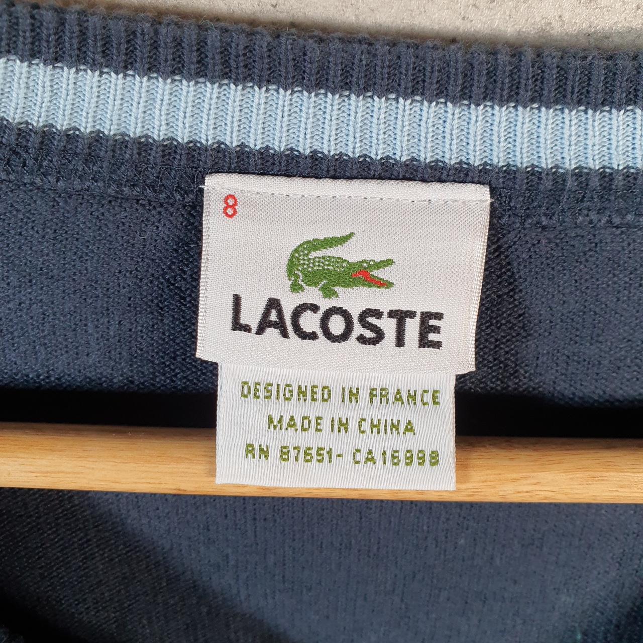Vintage Lacoste Sweatshirt Men’s XL Navy Blue Pullover Logo Y2K Jumper Logo Casual
