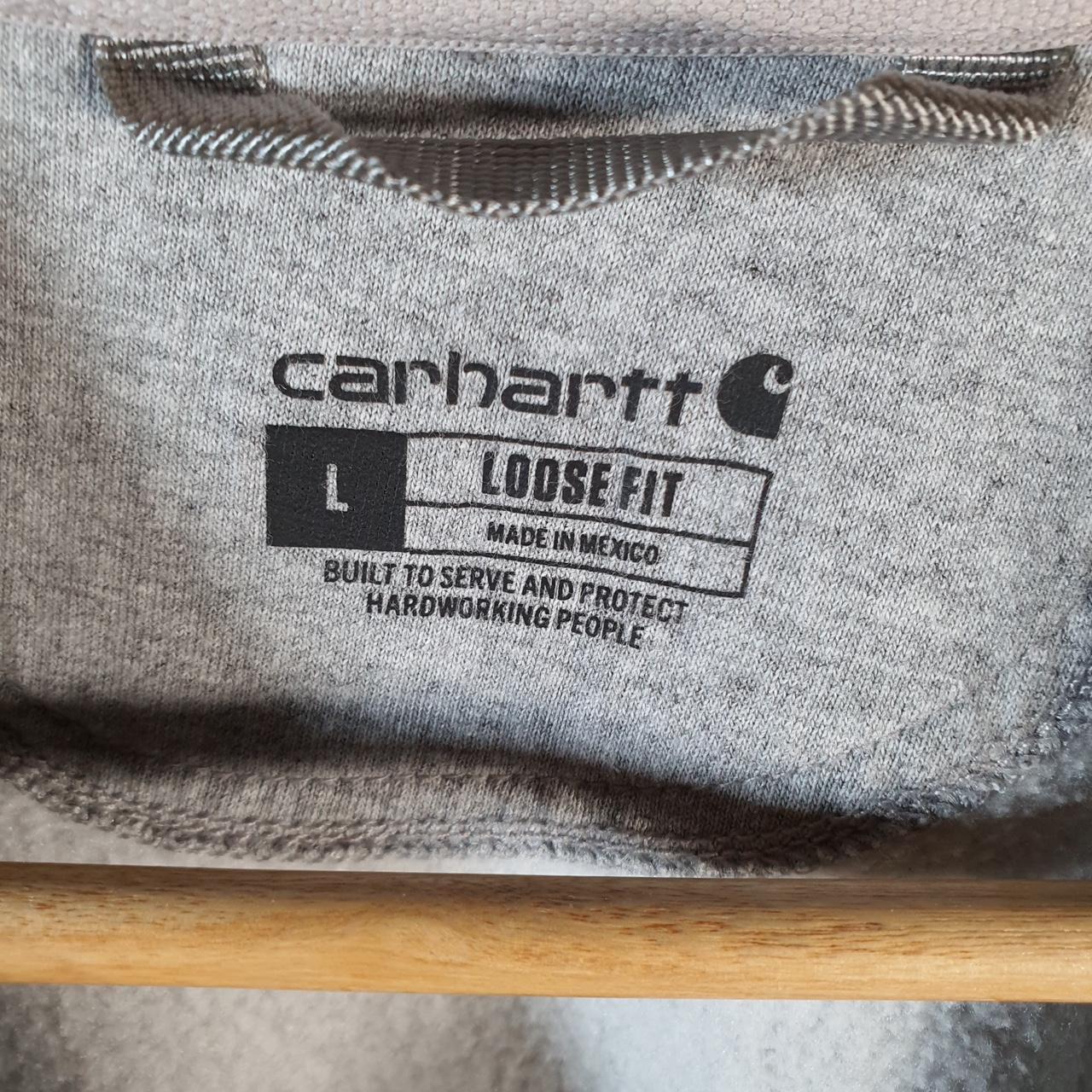 Vintage Carhartt Sweatshirt Mens Large Grey Pullover Blank USA Loose Fit