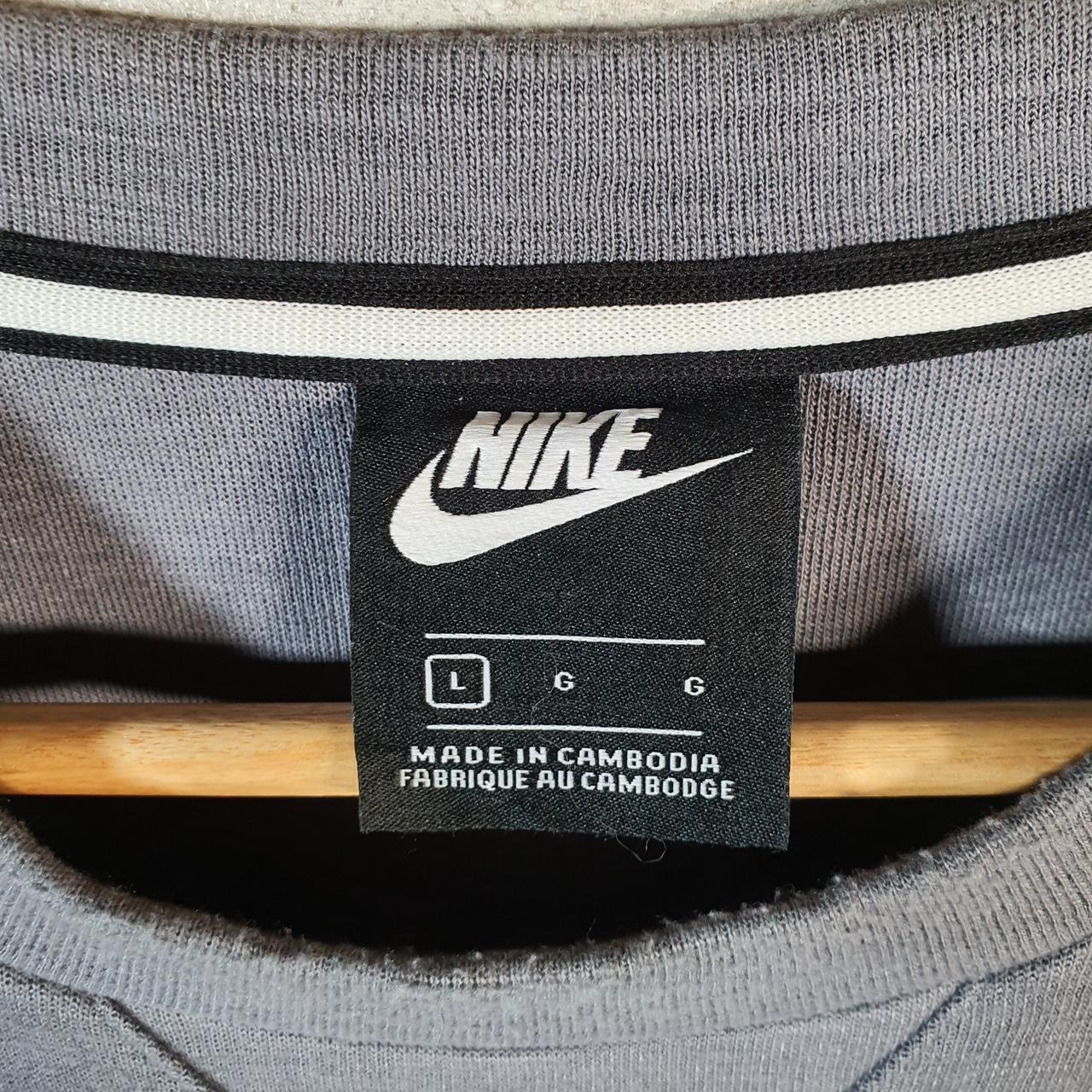 Vintage Nike Club Embroidered Hoodie Men’s Large Grey Swoosh Y2K Pullover