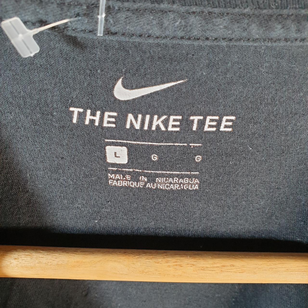 Vintage Nike Running T Shirt Men’s Large Black Logo Swoosh Athletic