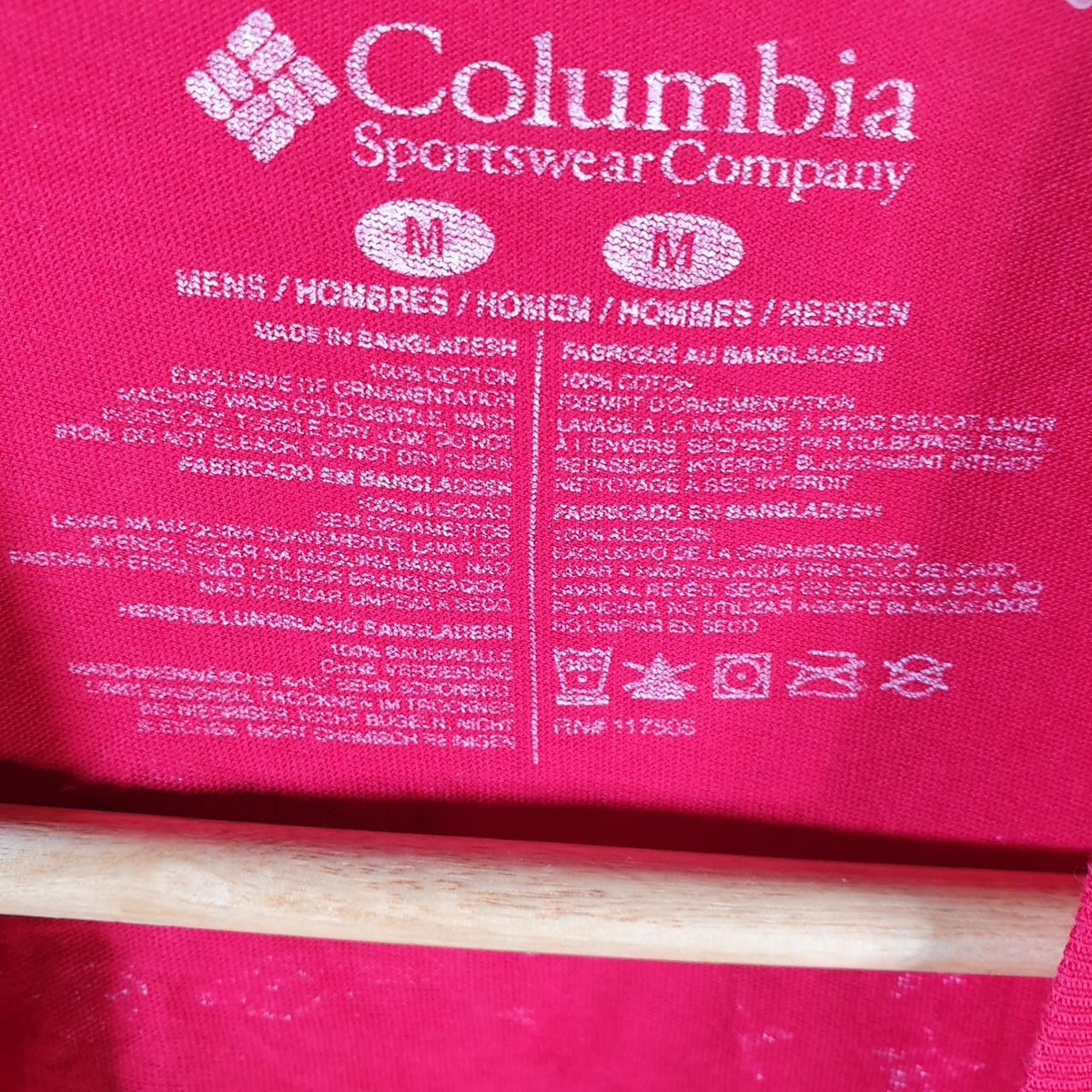 Vintage Columbia PFG USA Flag T Shirt Shirt Men’s Medium Red Logo Athletic