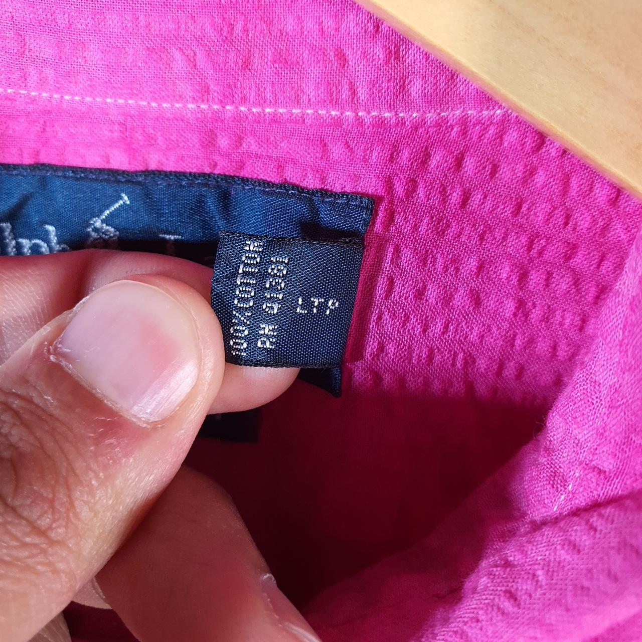 Vintage Ralph Lauren Button Down Shirt Men’s Large Pink Classic Cotton Pony Casual Big Fish Vintage