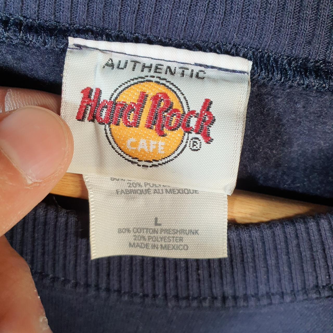 Vintage Hard Rock Cafe Montreal Sweatshirt Mens Large Navy Blue USA Embroidered